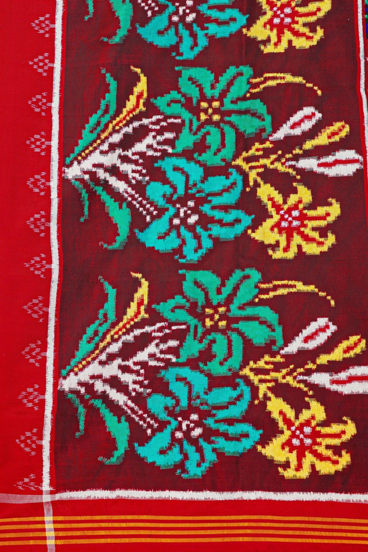 Patola Silk Royal Blue Saree