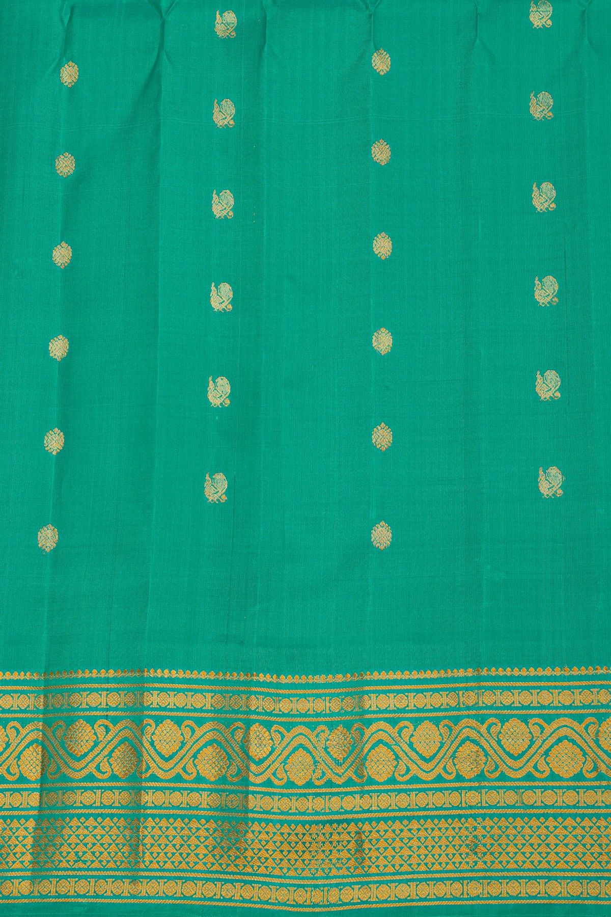 Gadwal Silk Maroon Saree With Florals And Peacocks In Zari Checks