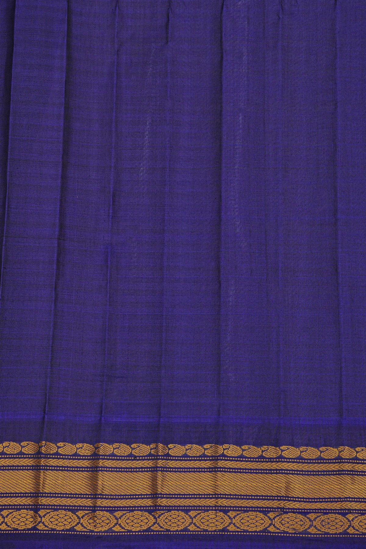Gadwal Silk Cream Saree With Floral Brocade Pallu