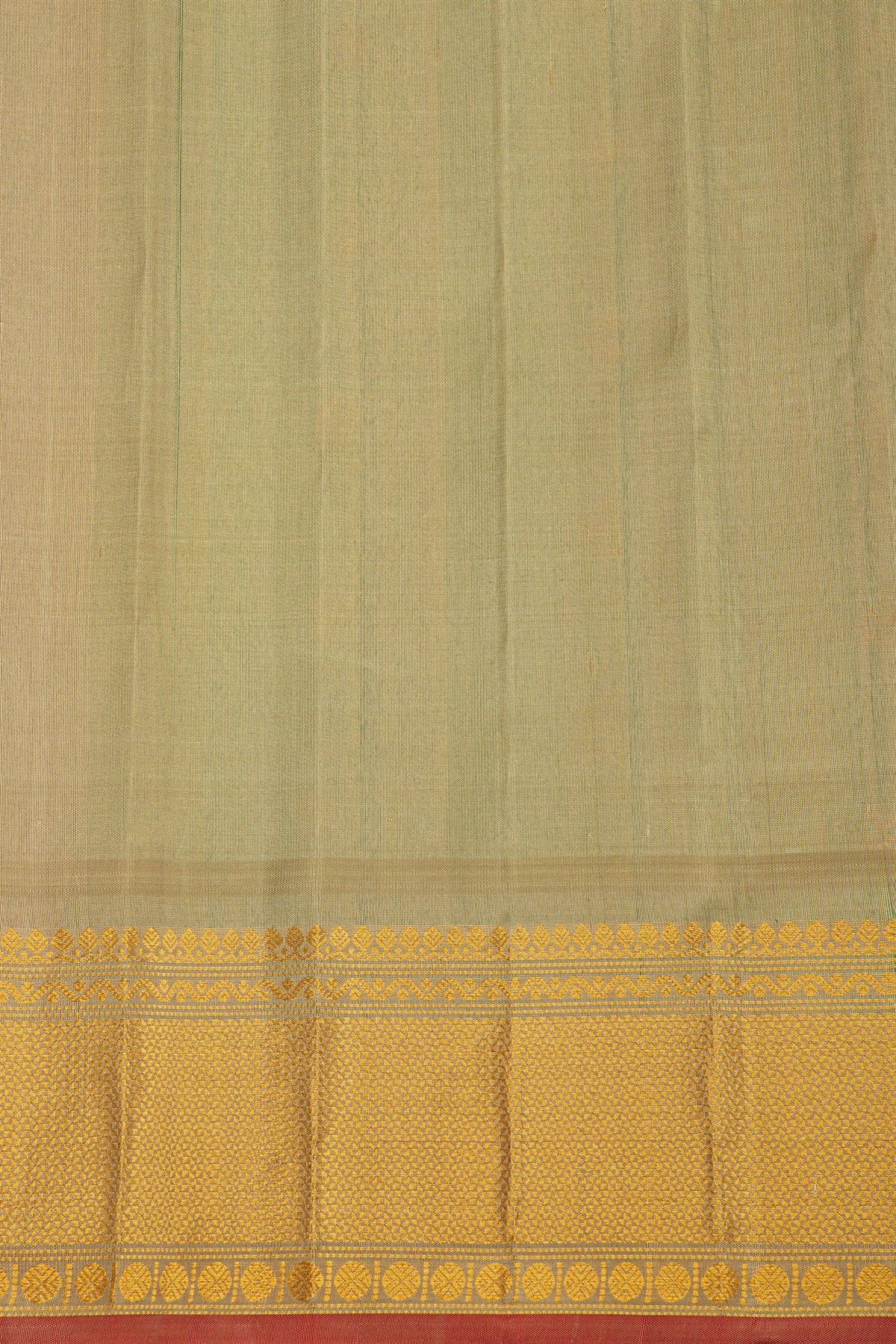 Gadwal Silk Sky Blue Saree With Floral Brocade Pallu