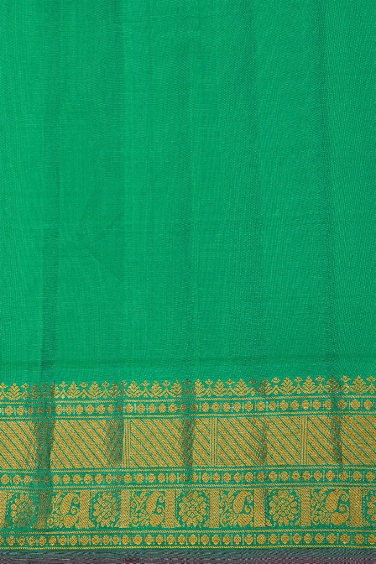 Gadwal Silk Pink Saree With Floral Brocade Pallu