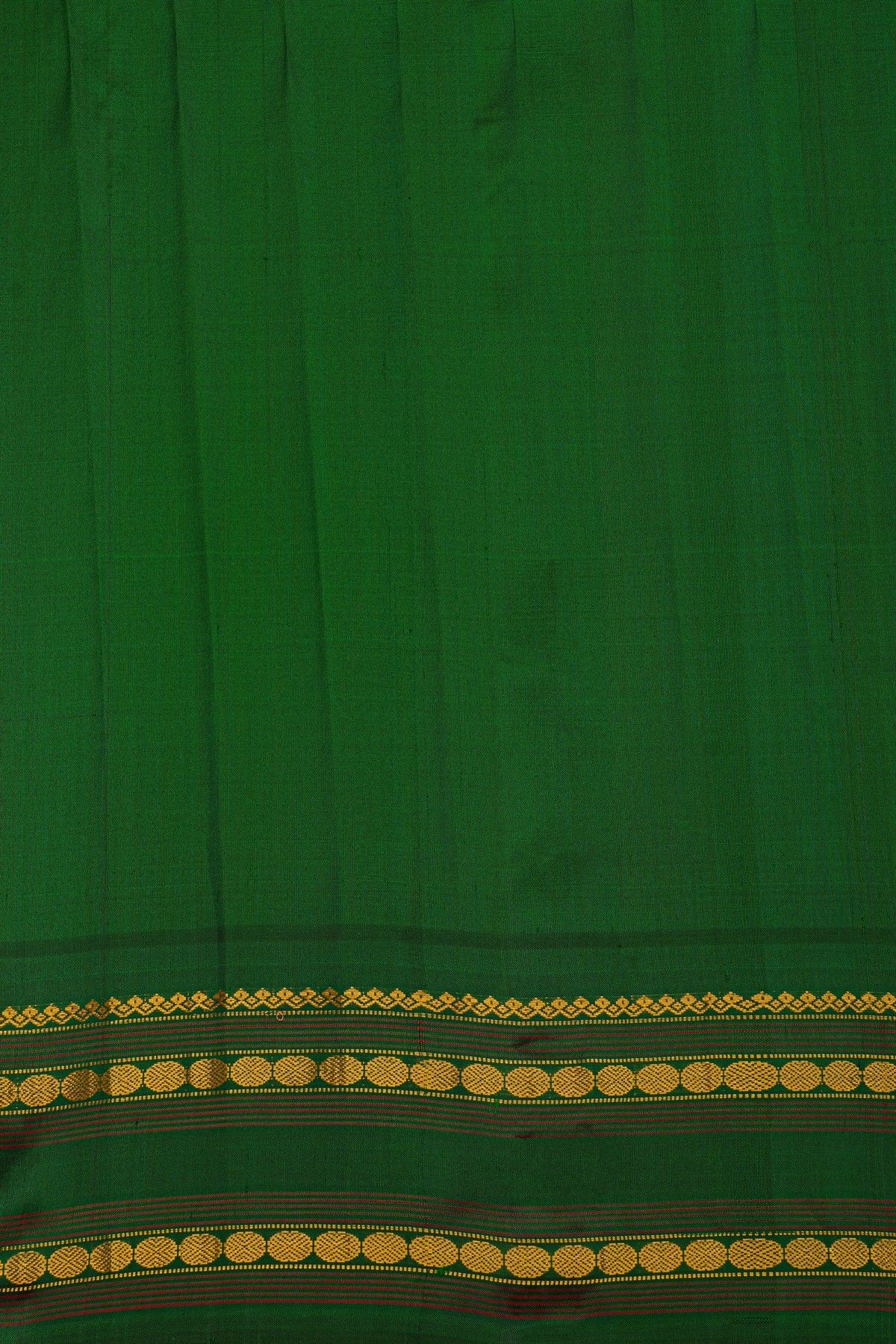 Gadwal Silk Red Saree With Dollars And Temples Border