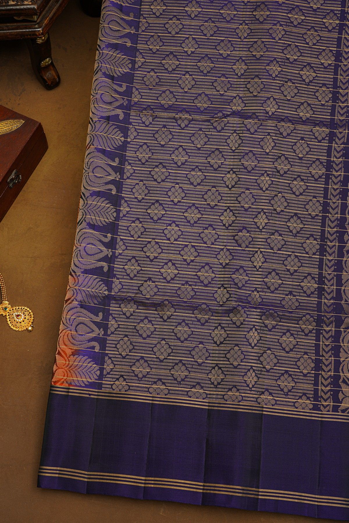 Coimbatore Soft Silk Rust Saree