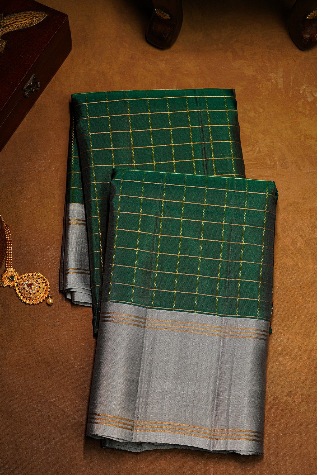 Coimbatore Soft Silk Bottle Green Saree
