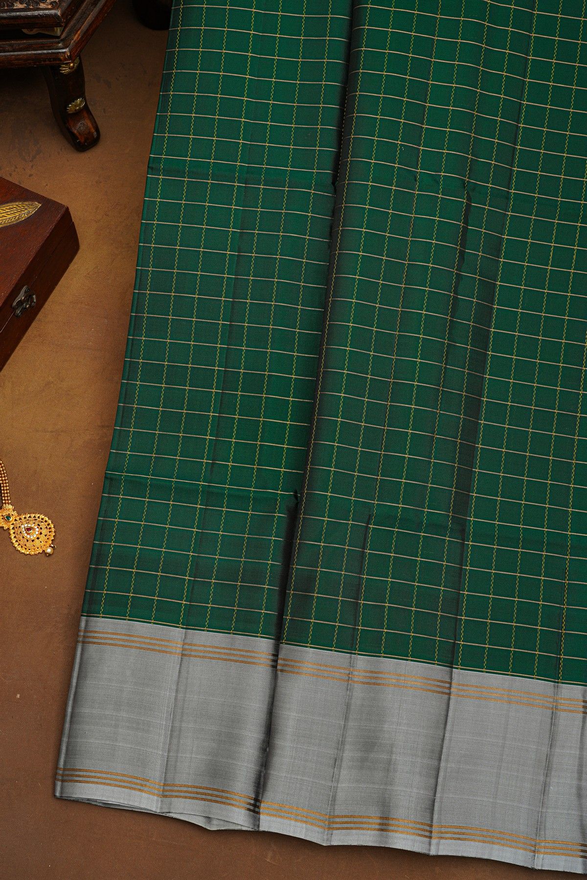 Coimbatore Soft Silk Bottle Green Saree