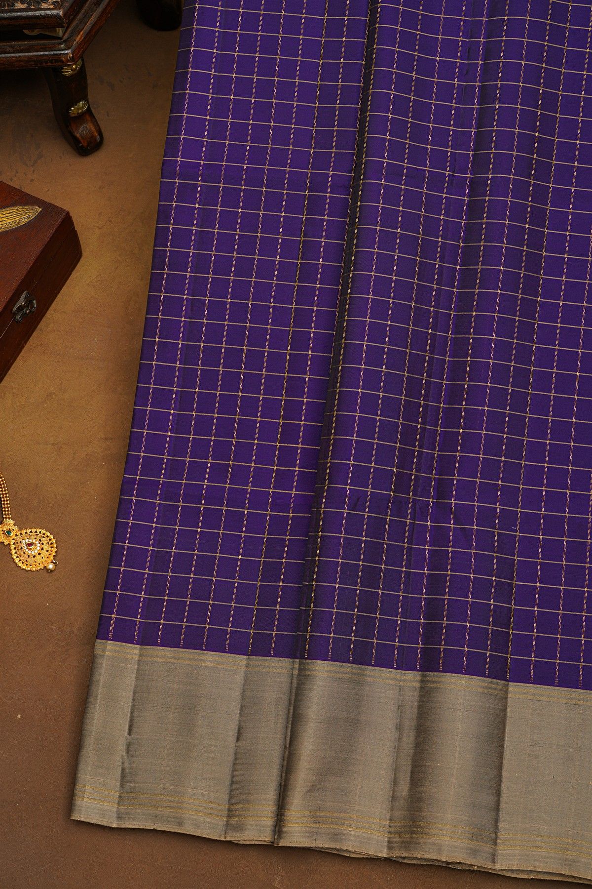 Coimbatore Soft Silk Navy Blue Saree