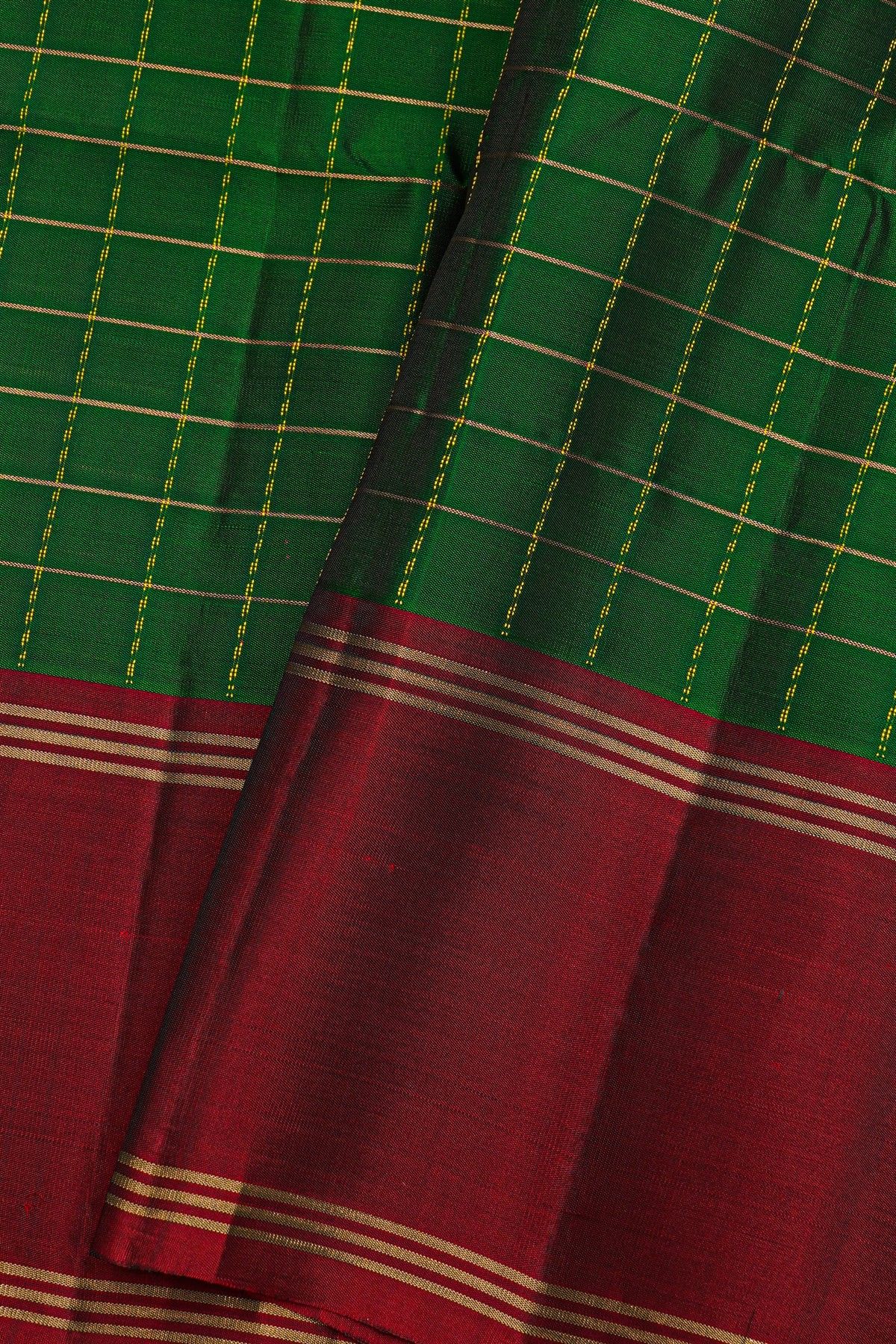 Coimbatore Soft Silk Bottle Green Saree