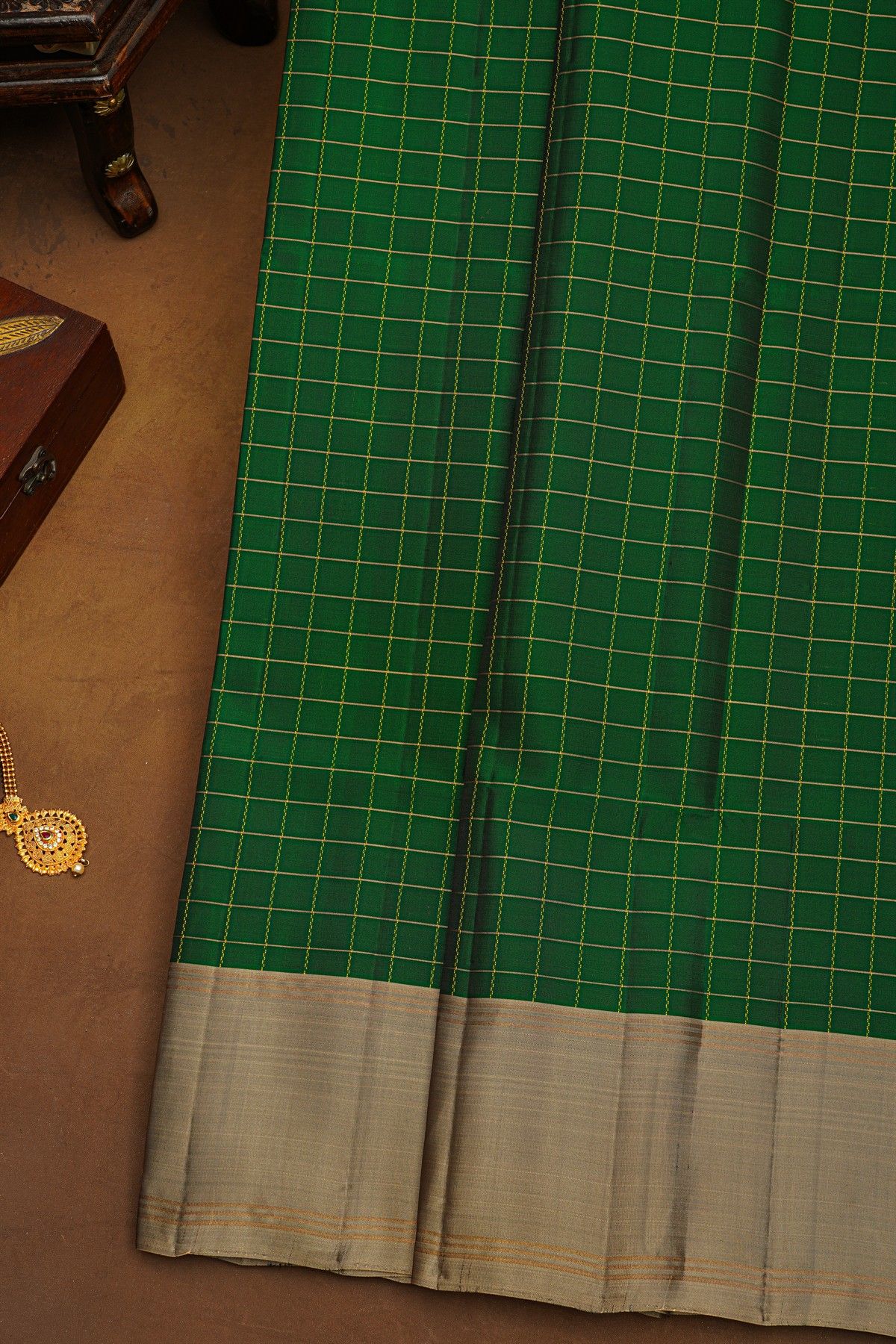 Coimbatore Soft Silk Bottle Green Saree
