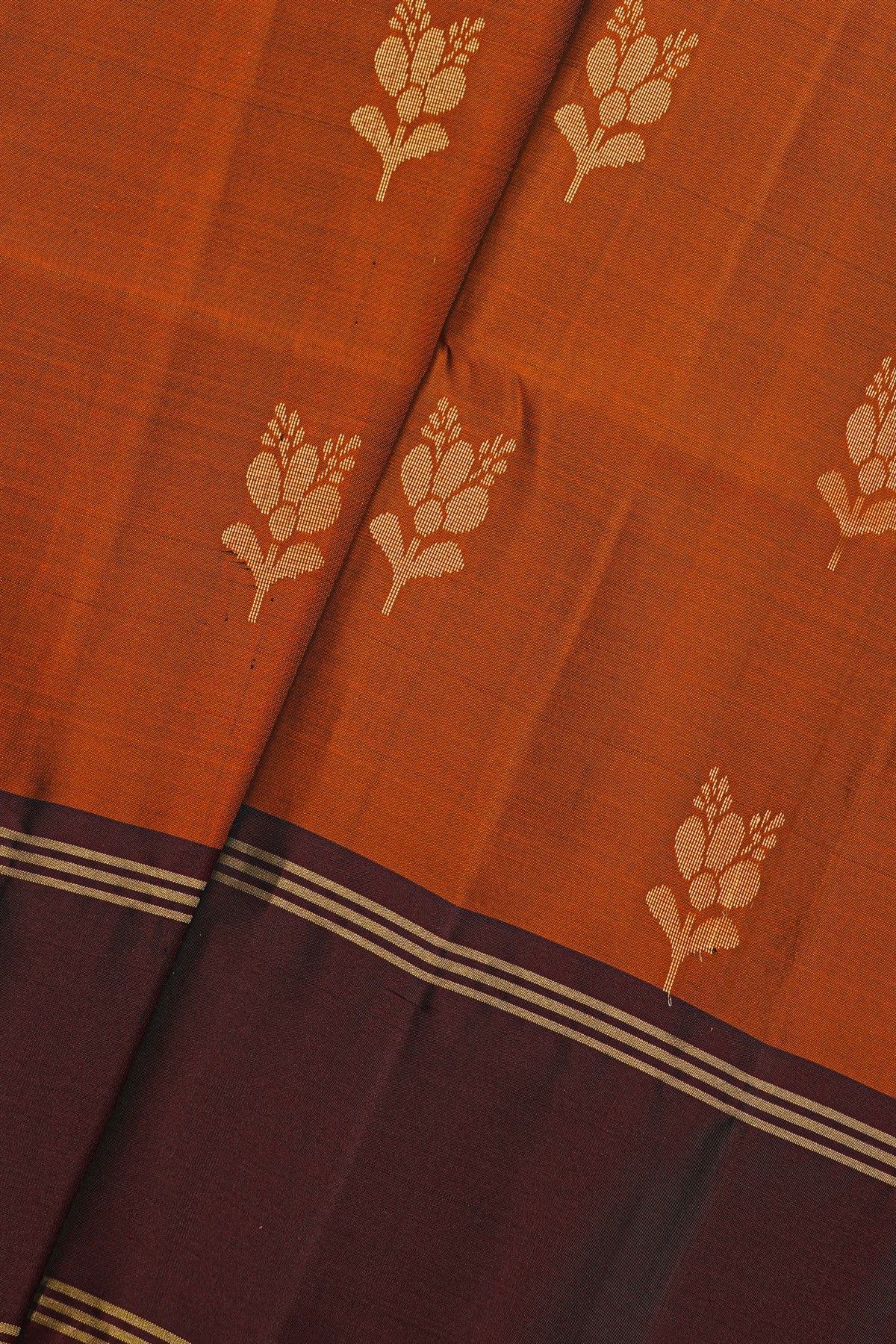 Coimbatore Soft Silk Rust Saree