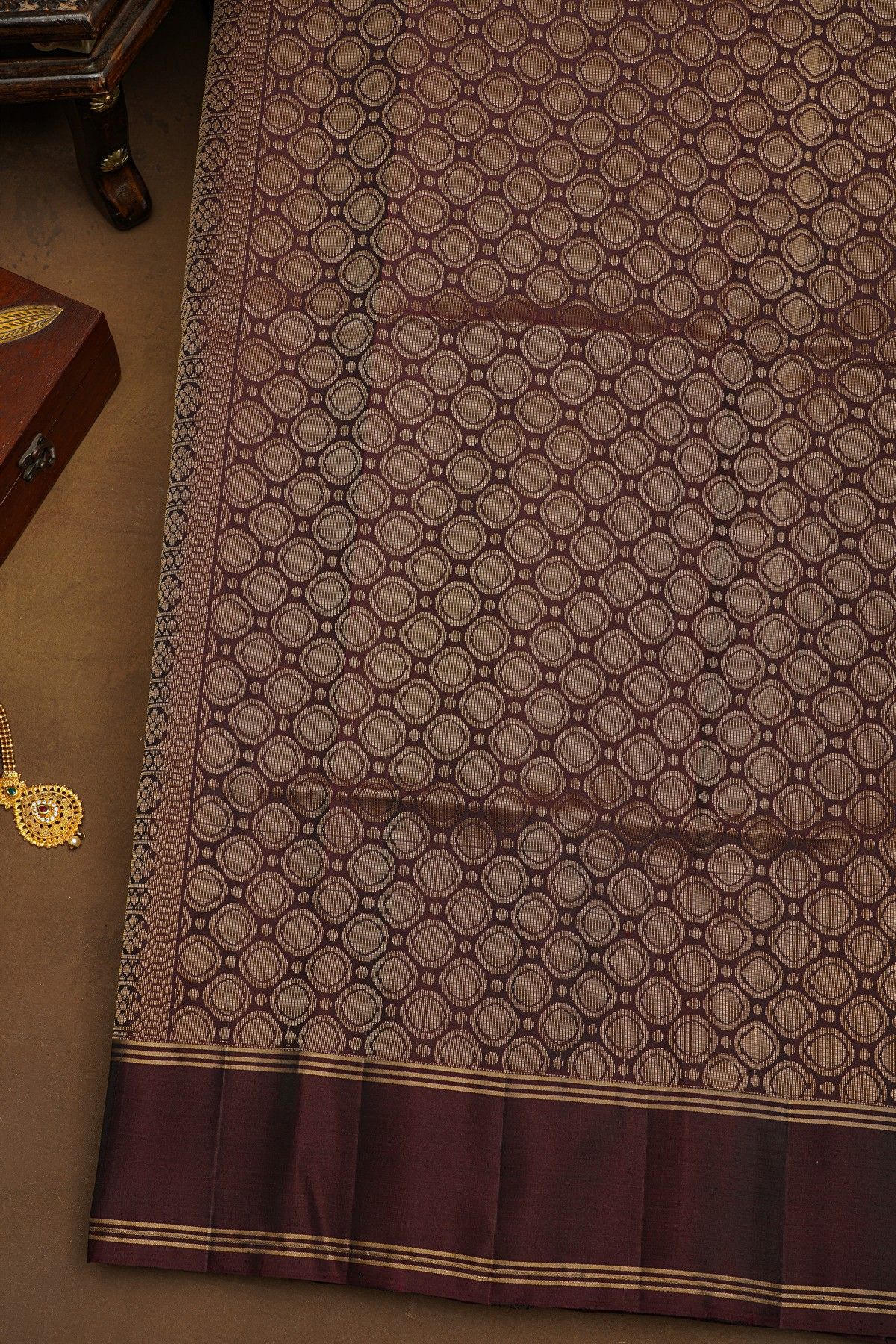 Coimbatore Soft Silk Rust Saree