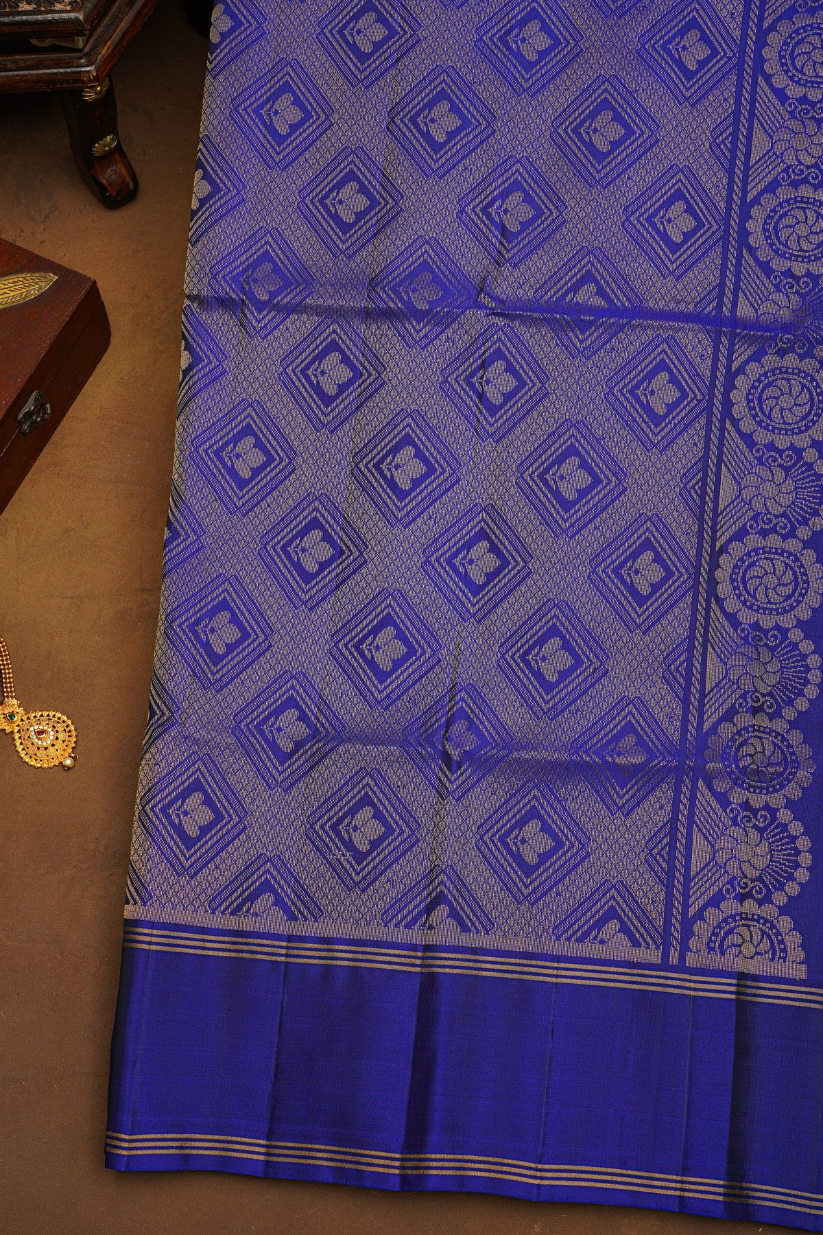 Coimbatore Soft Silk Green Saree With Patola Design