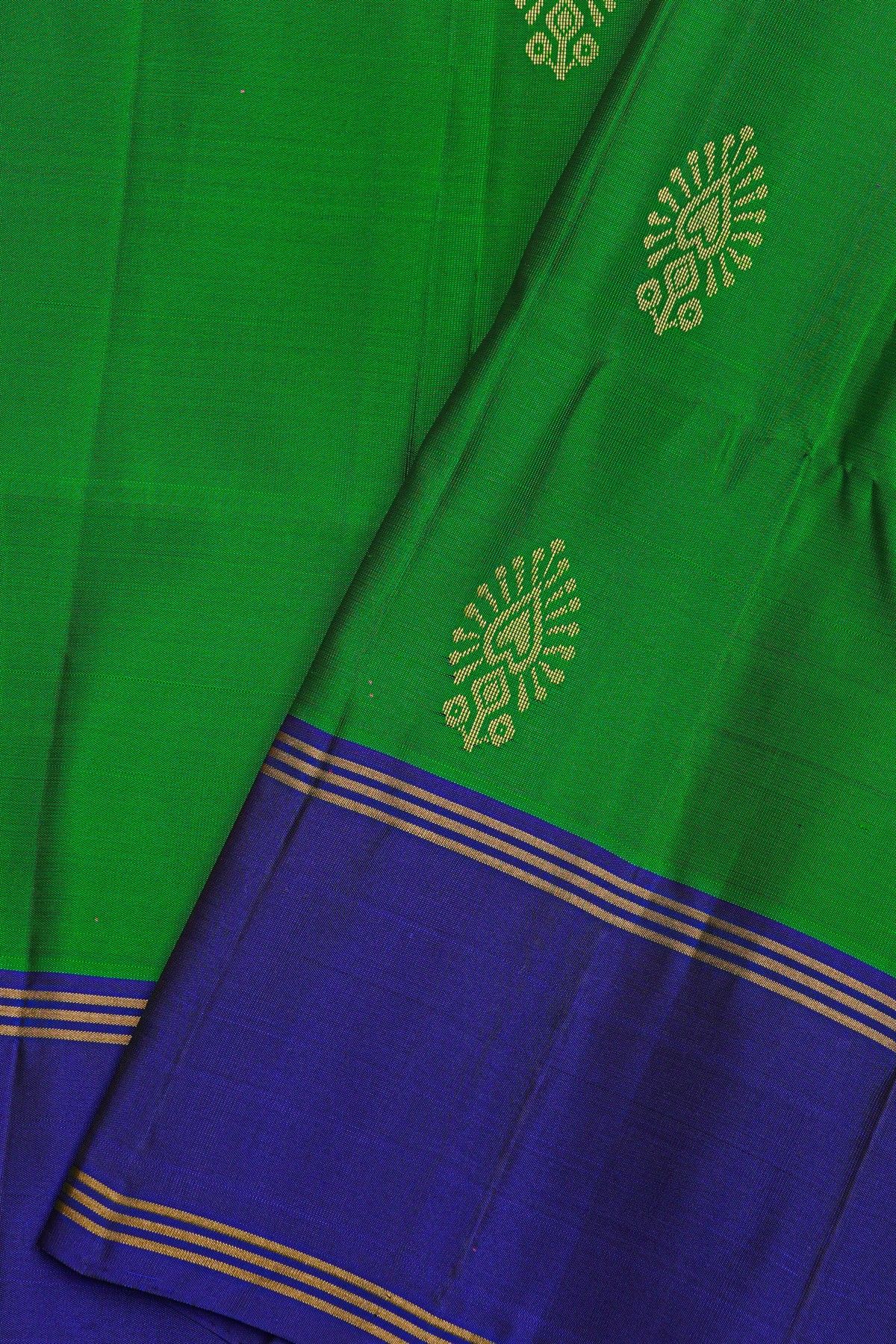 Coimbatore Soft Silk Green Saree With Patola Design
