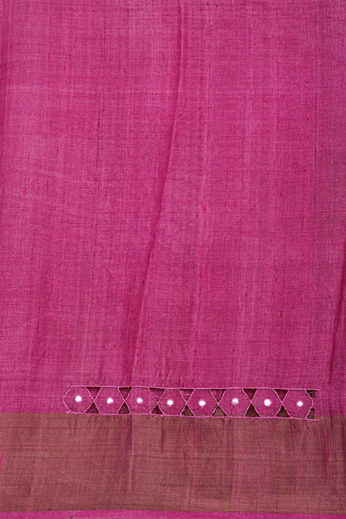 Fancy Tussar Black Saree With Kaddi Border