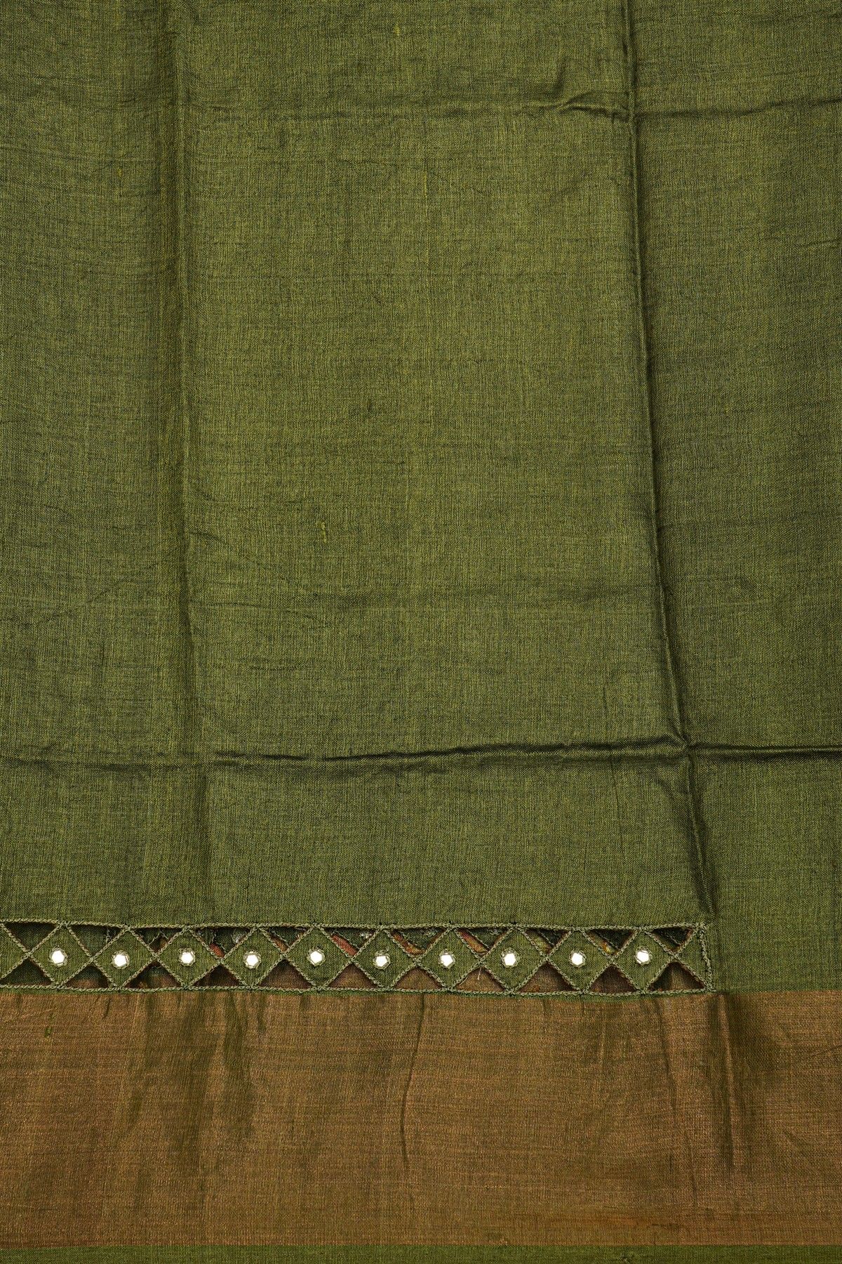 Fancy Tussar Multi-Colour Saree With Kaddi Border