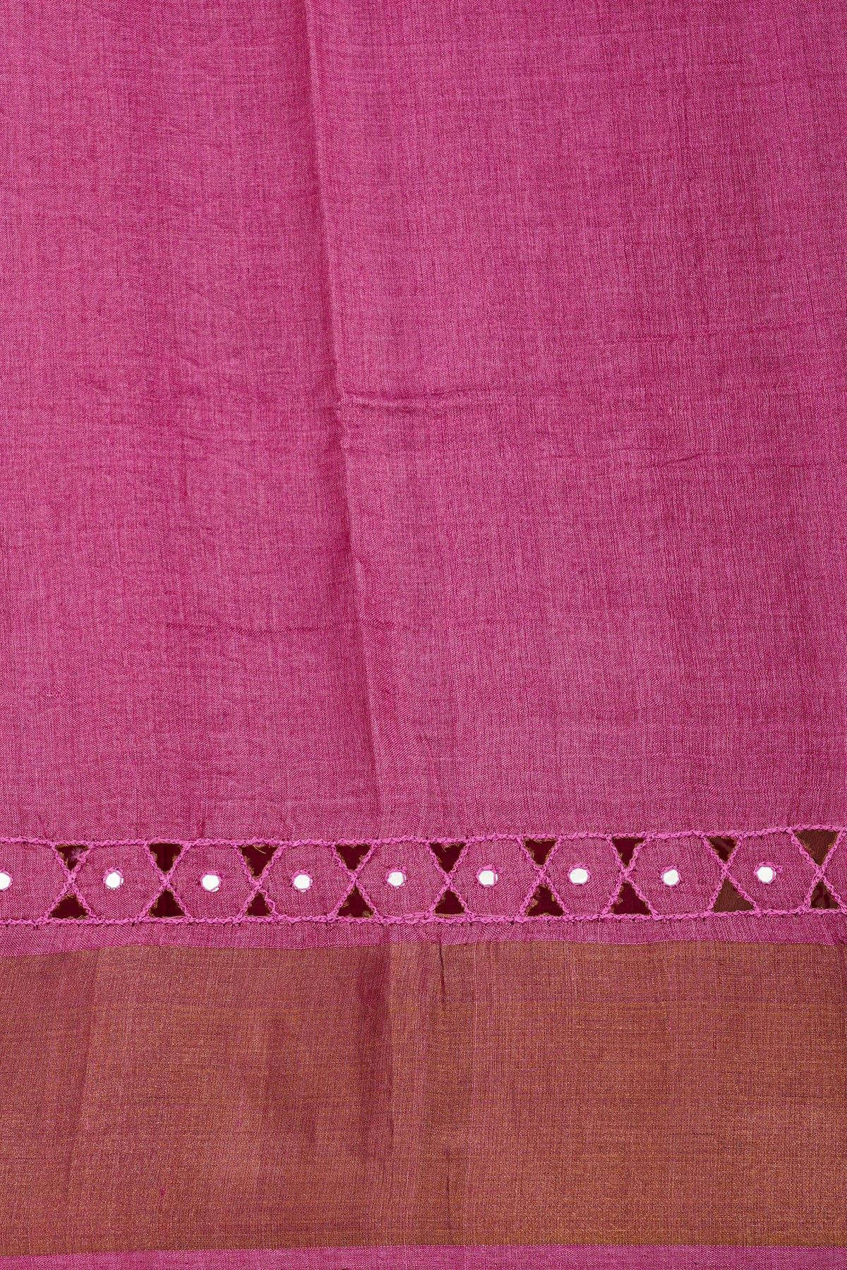 Fancy Tussar Cream Saree With Kaddi Border