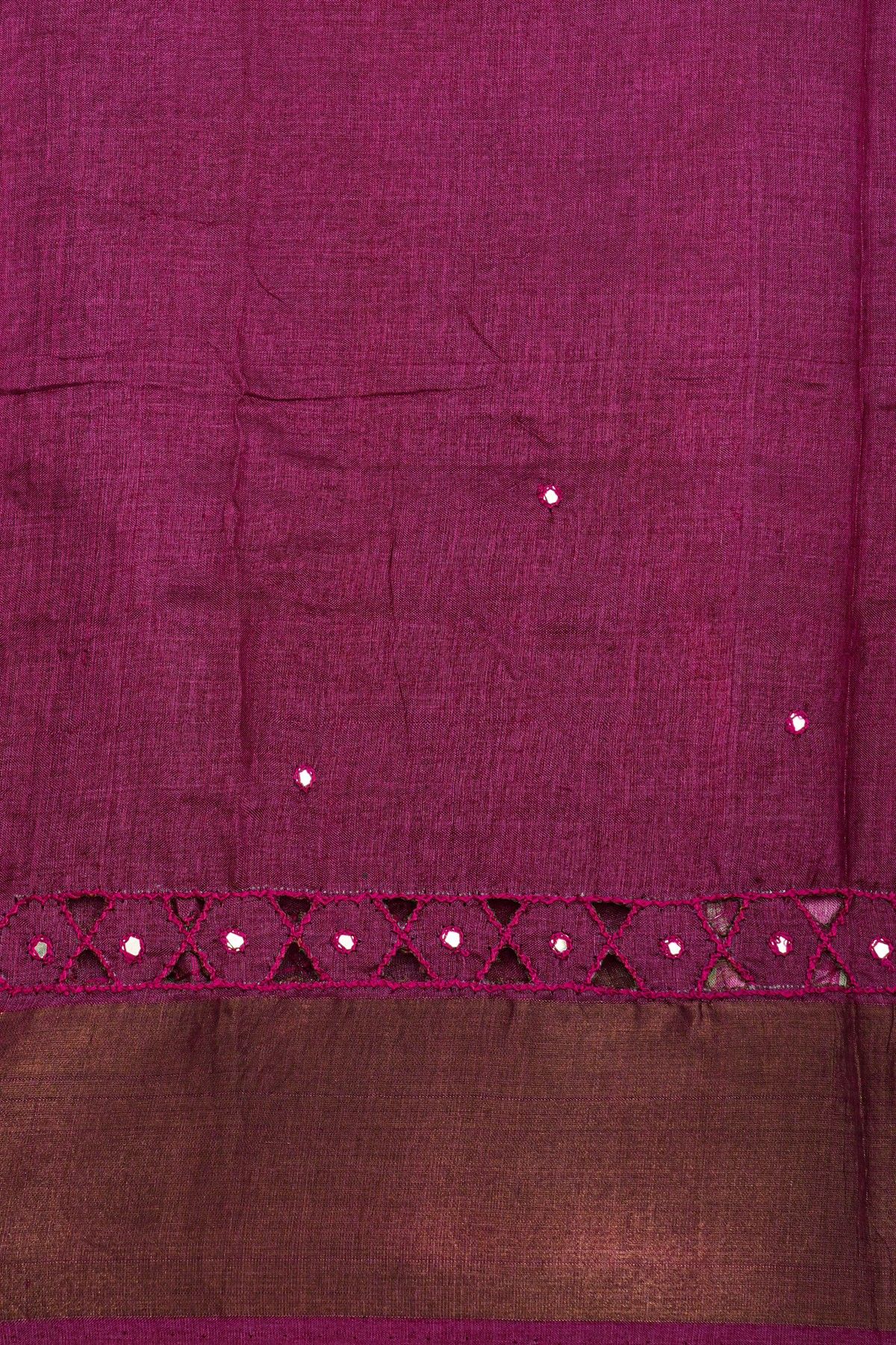 Fancy Tussar Off White Saree With Kaddi Border