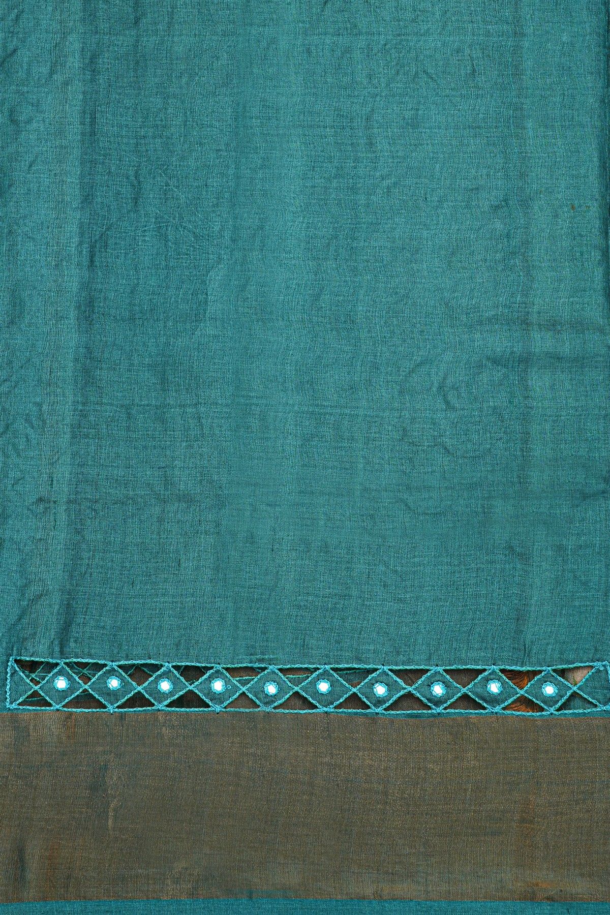 Fancy Tussar Brown Saree With Kaddi Border