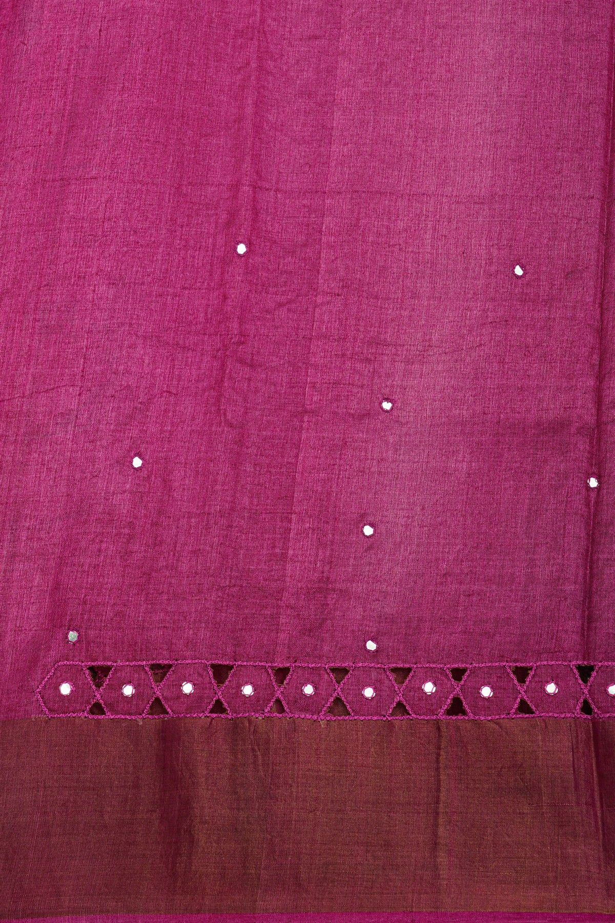 Fancy Tussar Multi-Colour Saree With Mirror And Cut Work Pallu