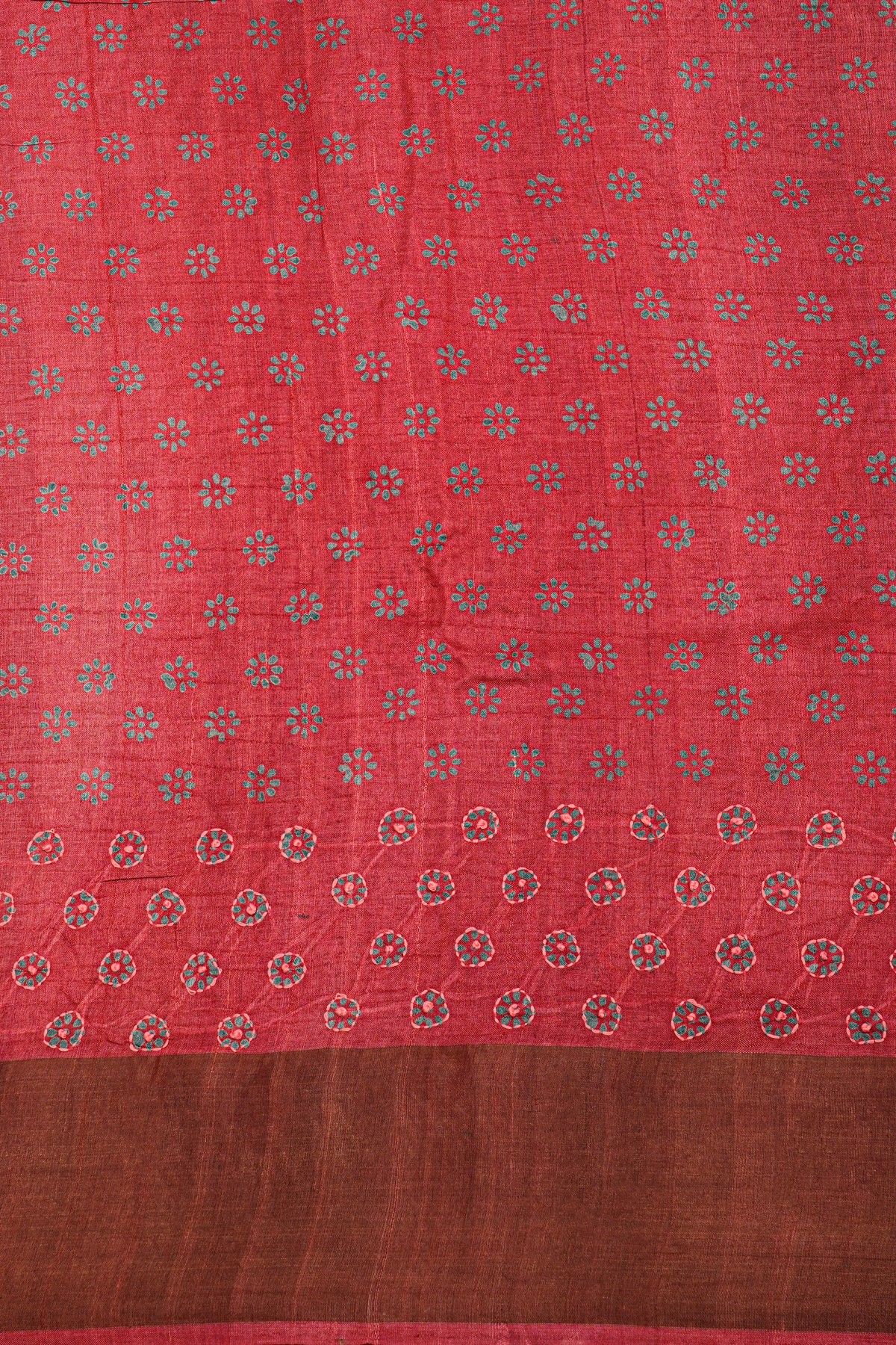 Fancy Tussar Dual Colour Saree With Kaddi Border