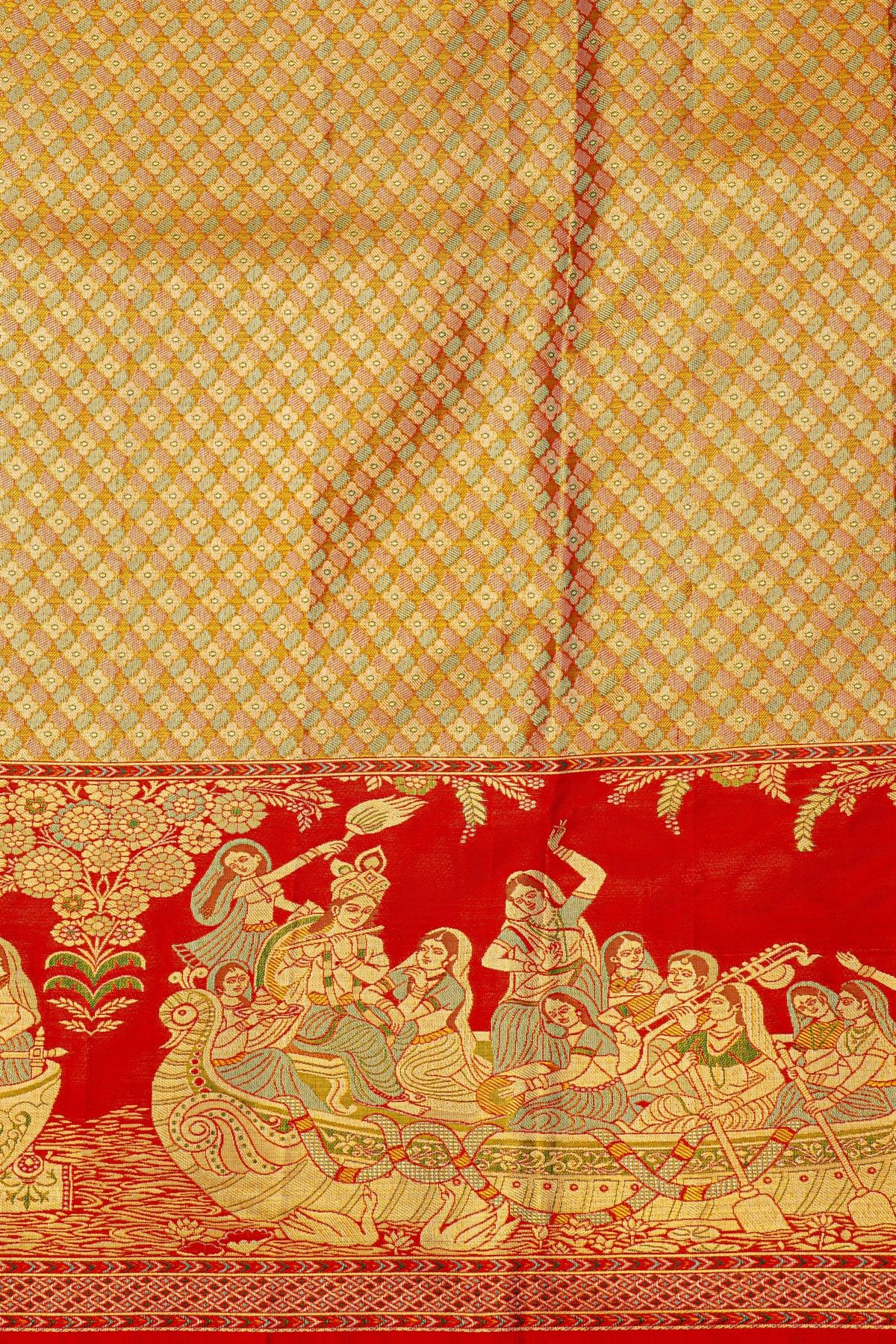 Kancheepuram Silk Peach Saree