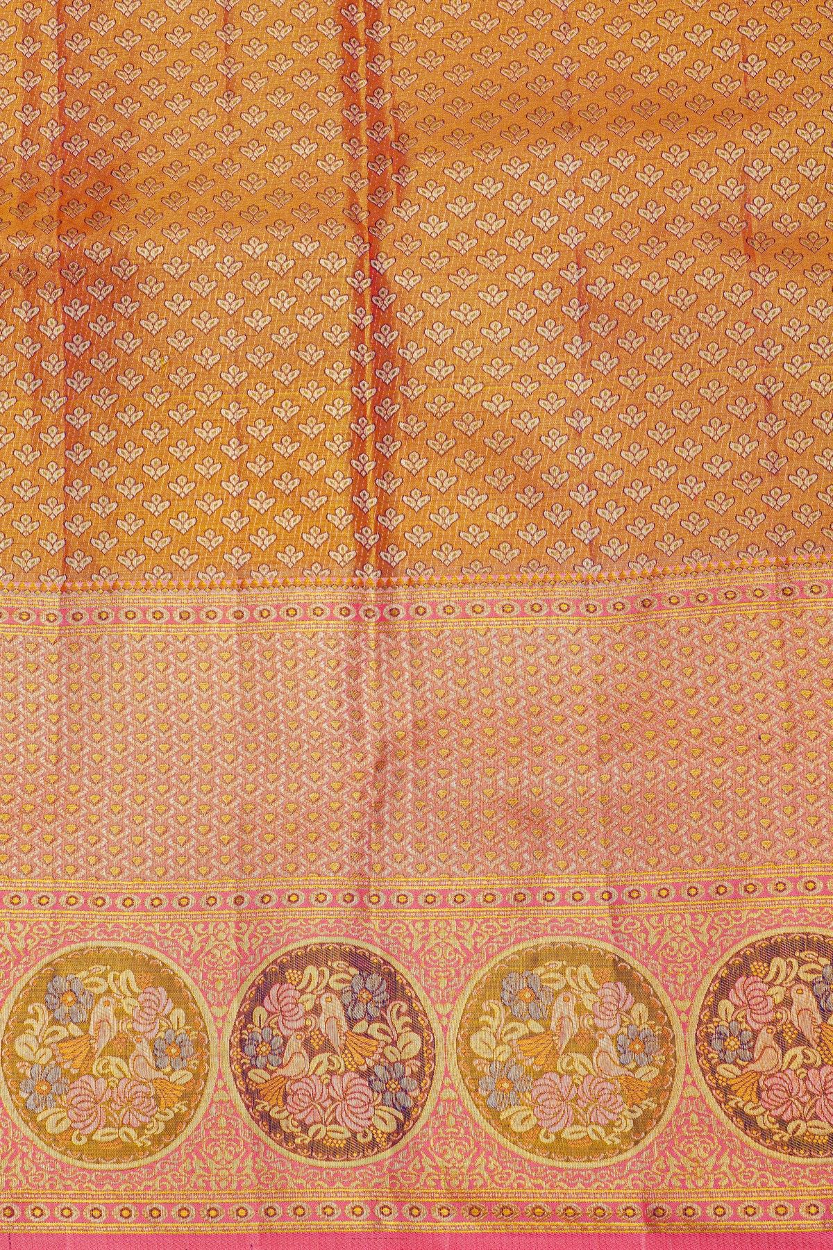 Kanchipuram Tissue Gold Colour Saree