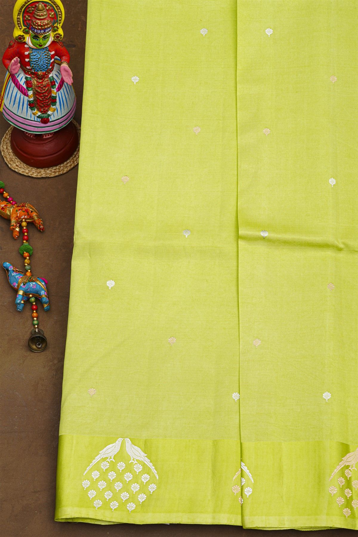 Fancy Matka Silk Light Green Saree