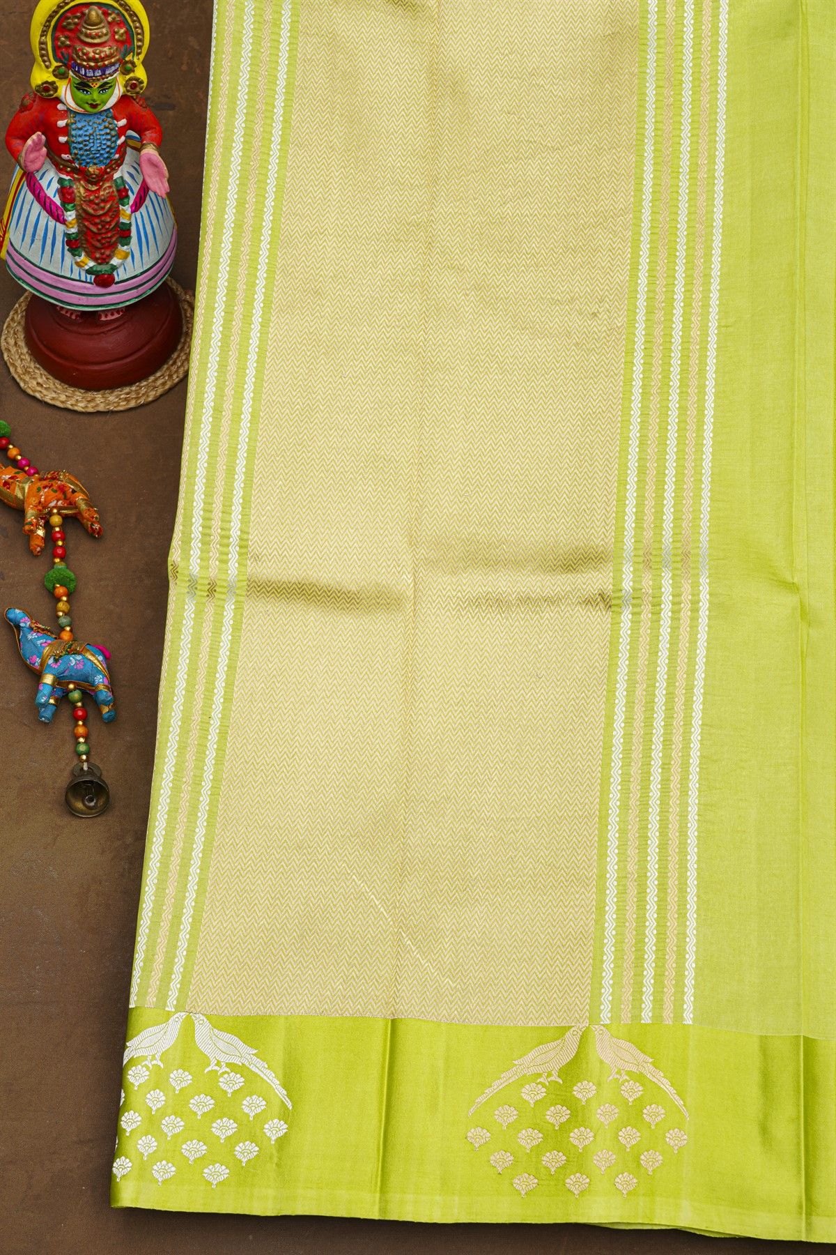 Fancy Matka Silk Light Green Saree