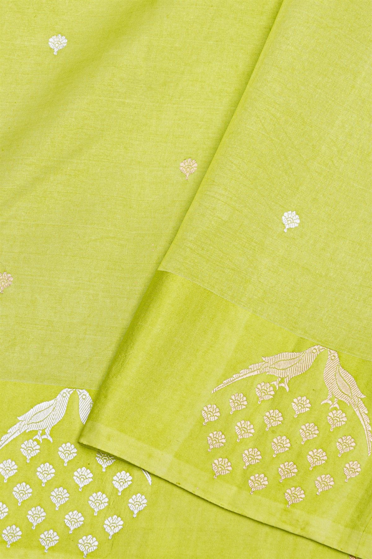 Fancy Matka Silk Light Green Saree