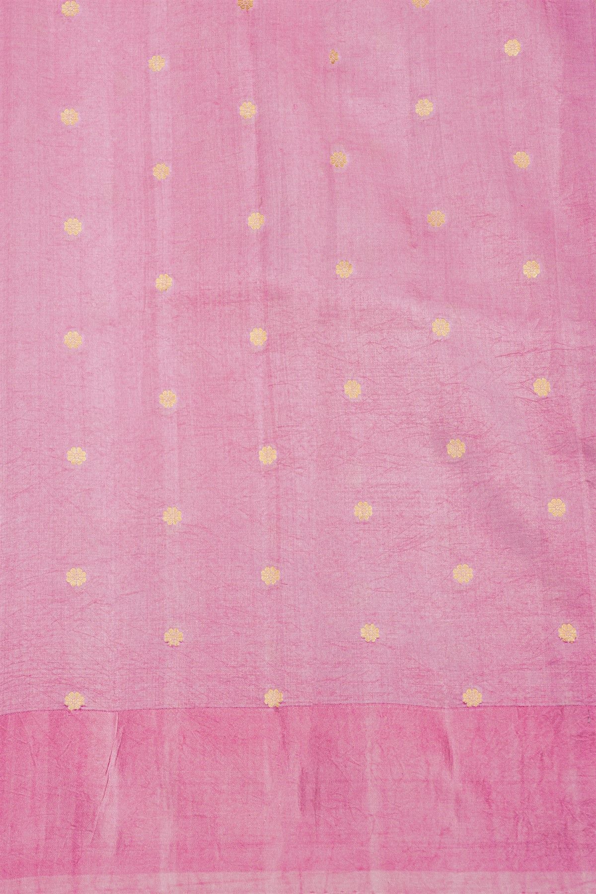 Fancy Matka Silk Pink Saree With Floral Buttis Body
