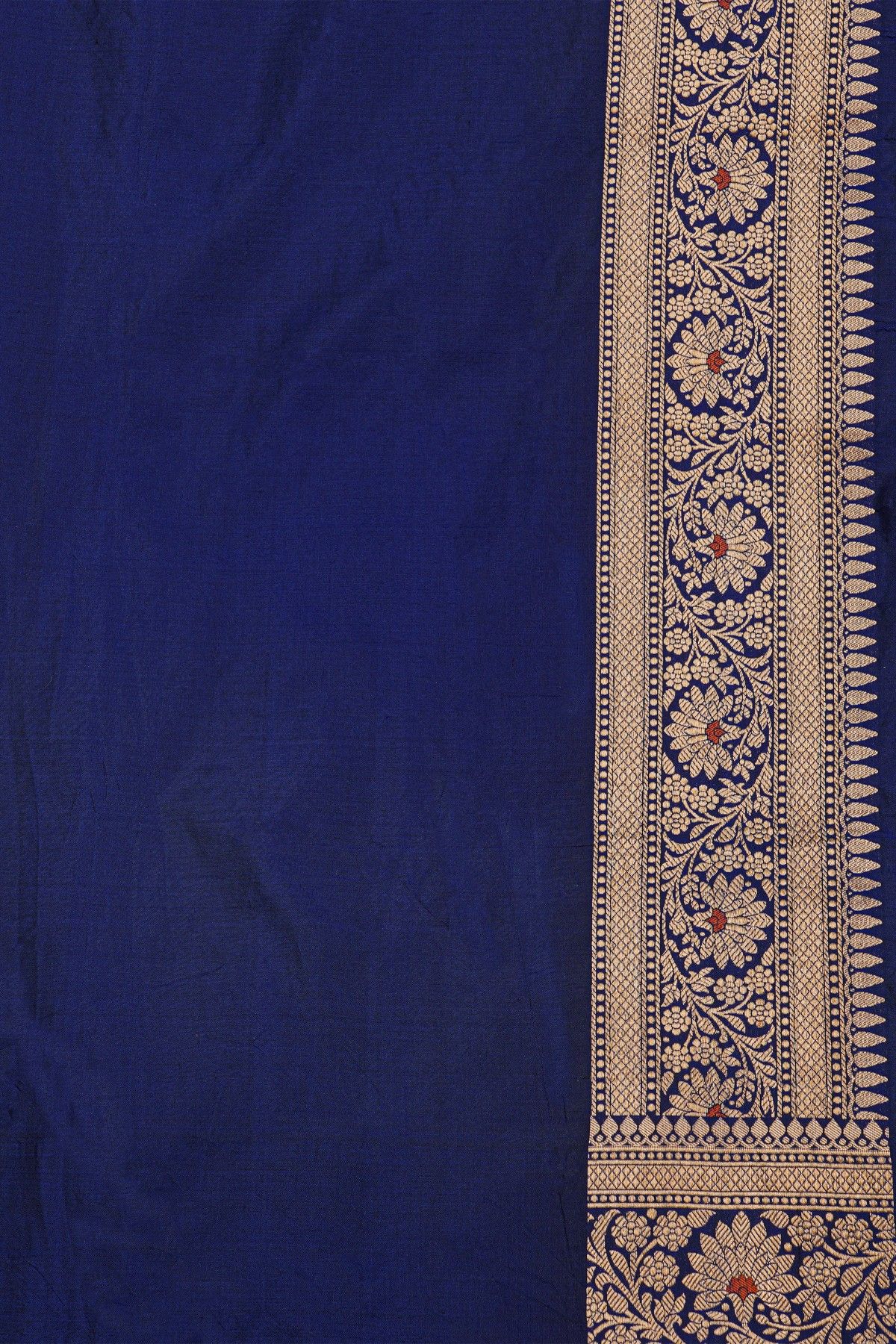 Banarasi Silk Multi-Colour Saree With Floral Brocade Pallu