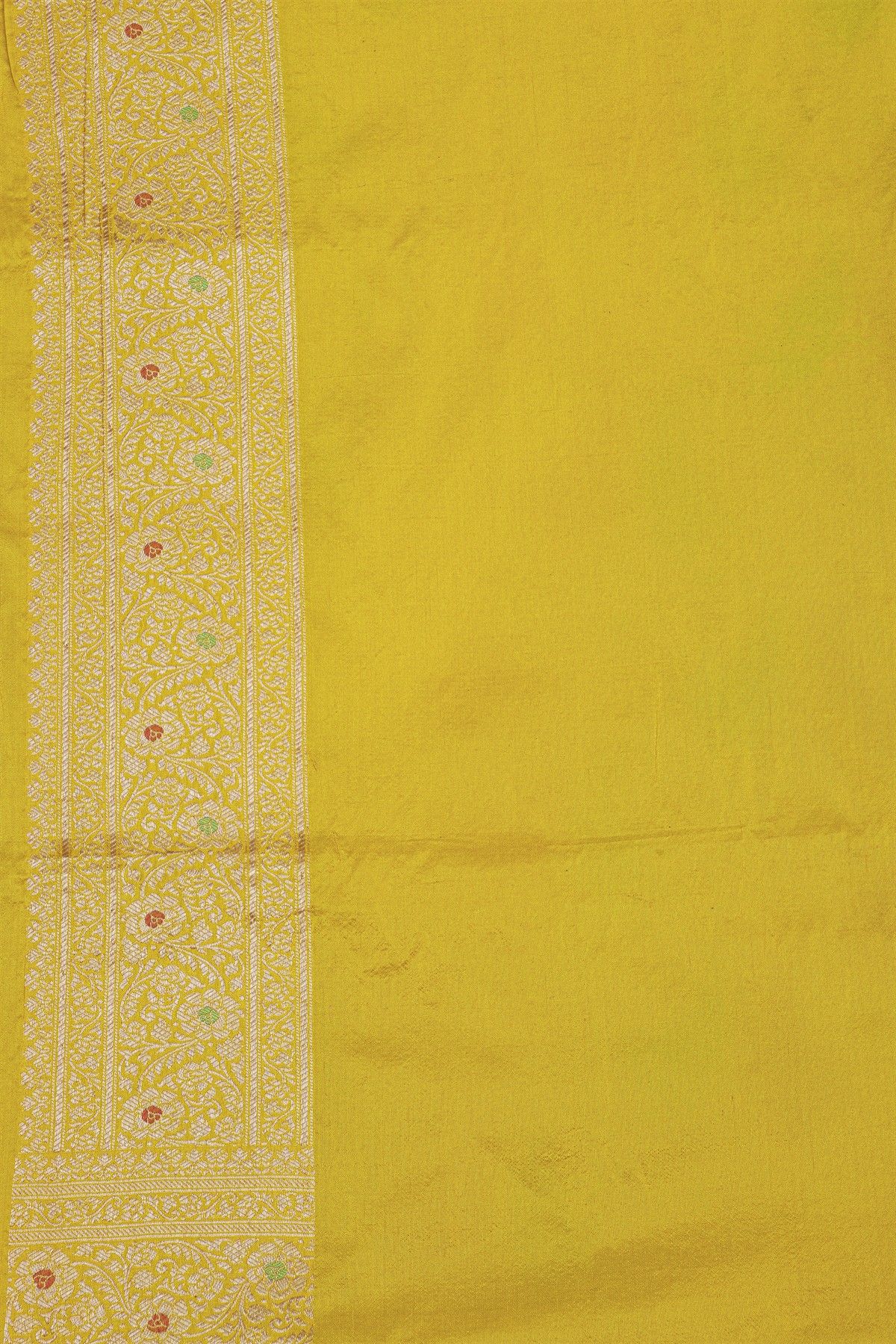 Banarasi Silk Multi-Colour Saree With Floral Brocade Pallu