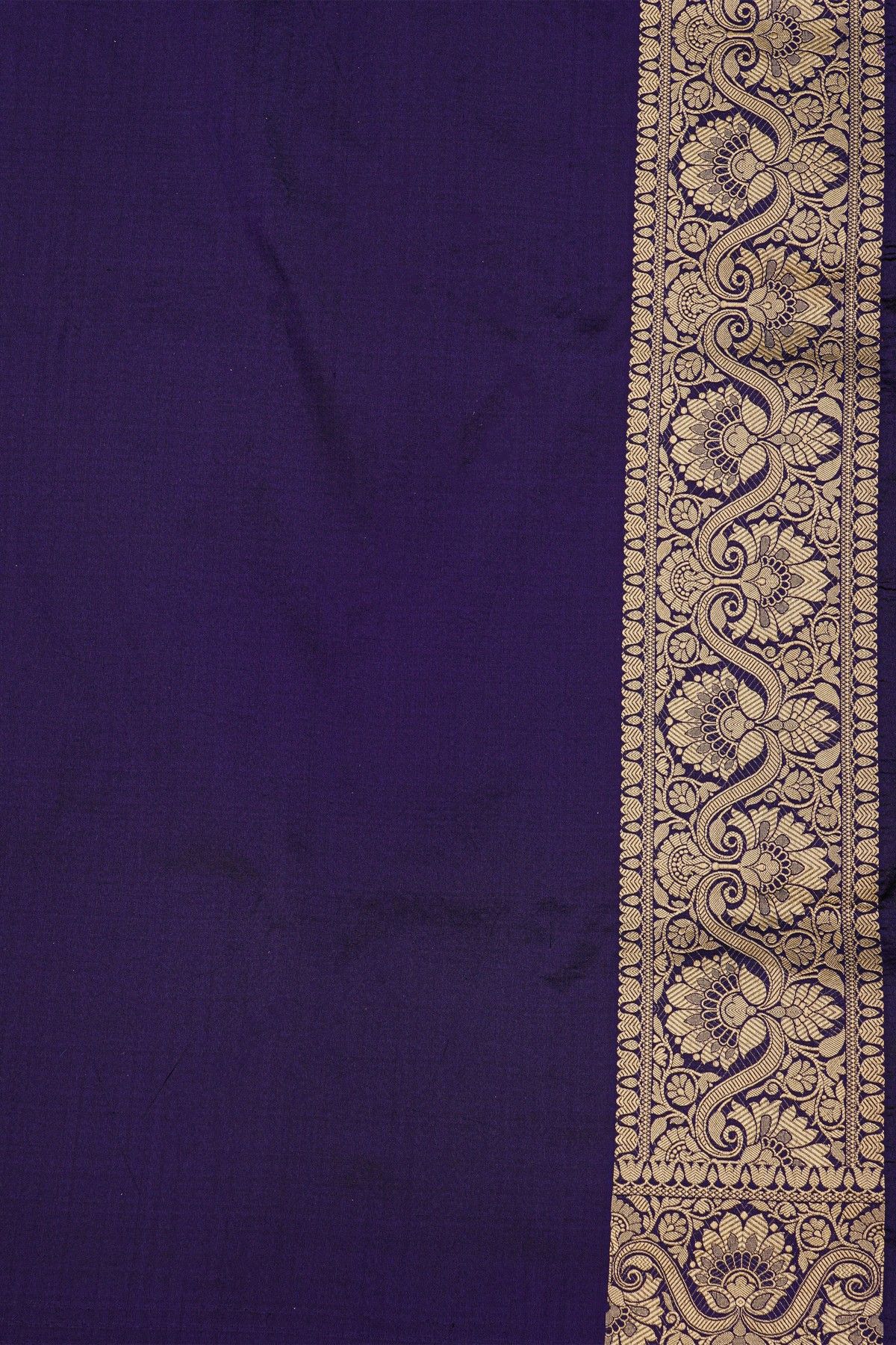 Banarasi Silk Multi Colour Saree With Florals and Leaves Jaal Border