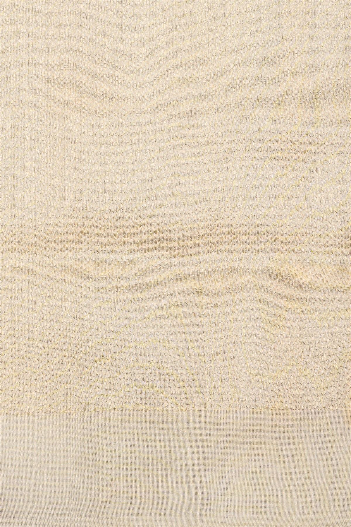 Banarasi Organza Multi-Colour Saree With Zig-Zag Lines Border