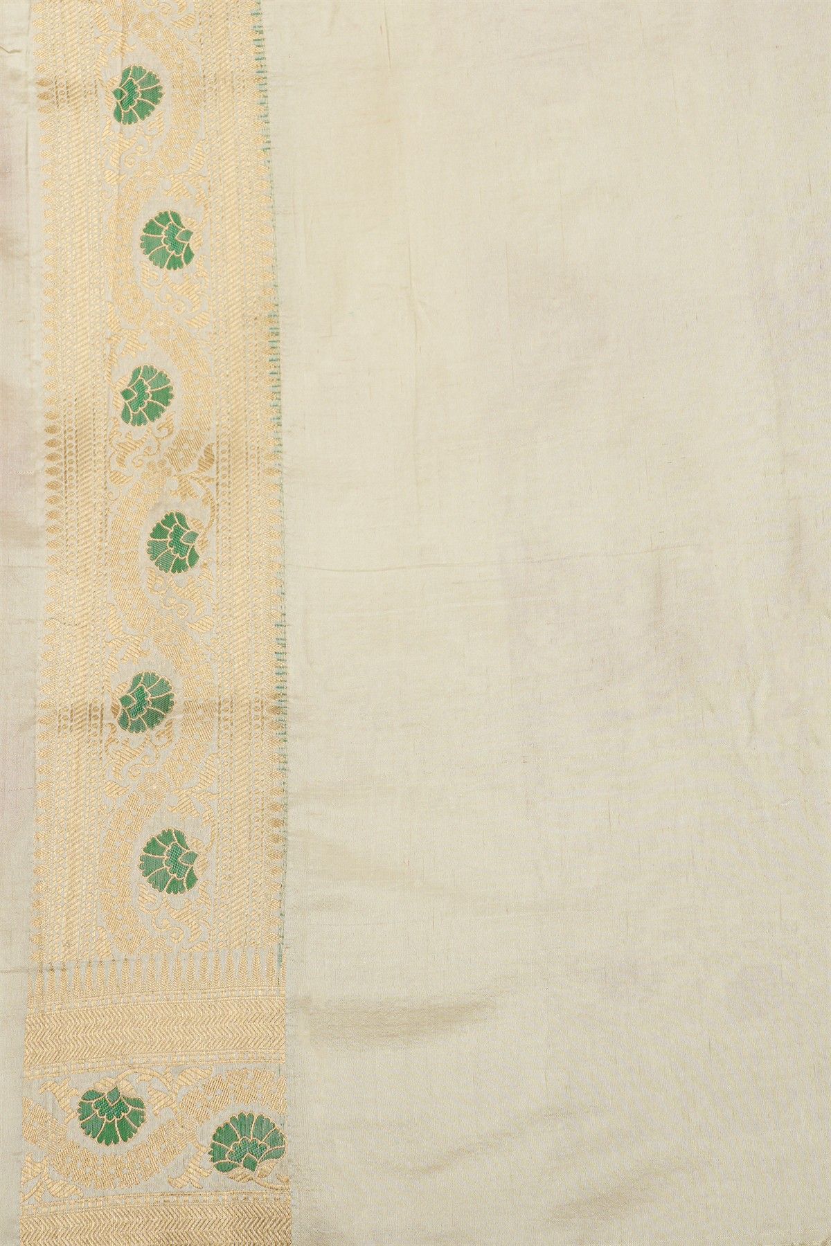 Banarasi Silk Multi-Colour Saree With Floral Jaal Border