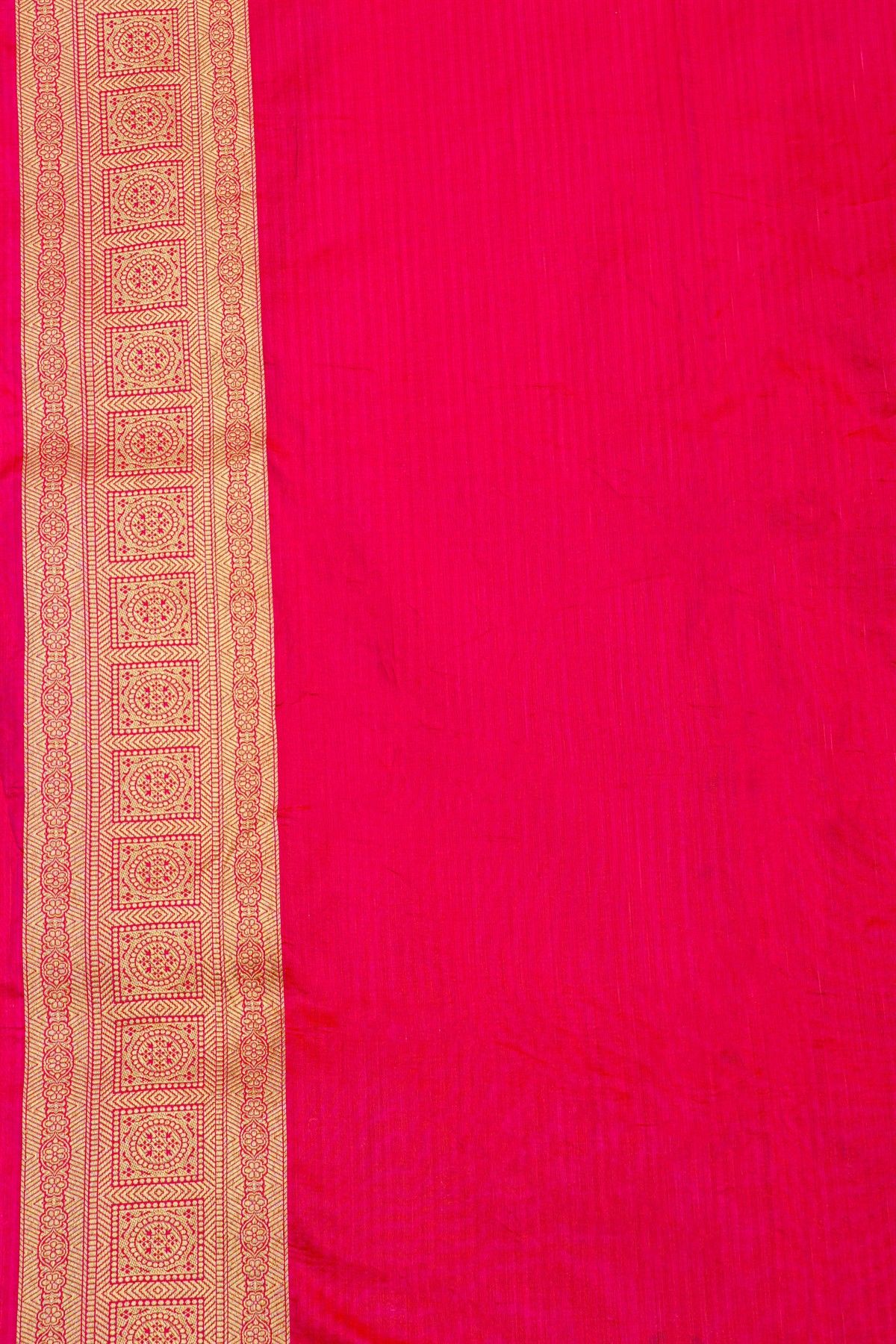 Banarasi Silk Pink Saree With Florals In Boxes Border