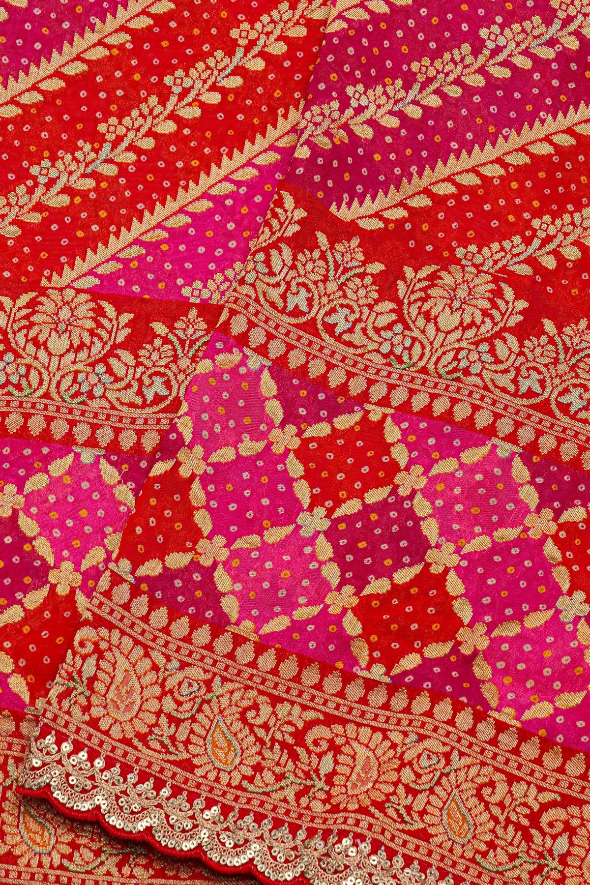 Designer Georgette Multi-Colour Saree With Florals And Leaves With Kardhana And Sequins Work