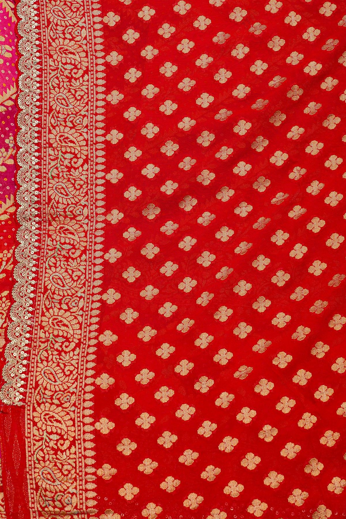 Designer Georgette Multi-Colour Saree With Florals And Leaves With Kardhana And Sequins Work