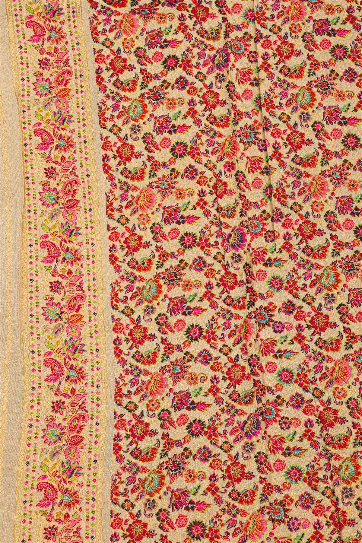 Banarasi Silk Cream Saree