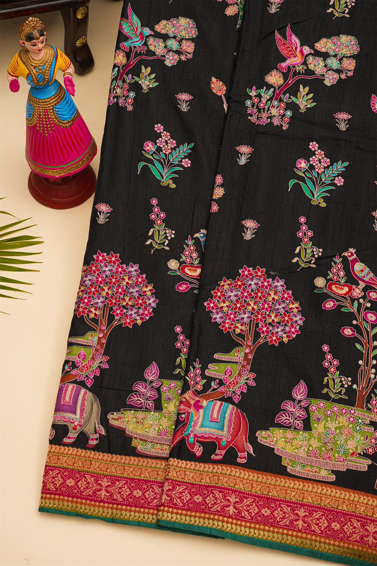 Banarasi Silk Black Saree