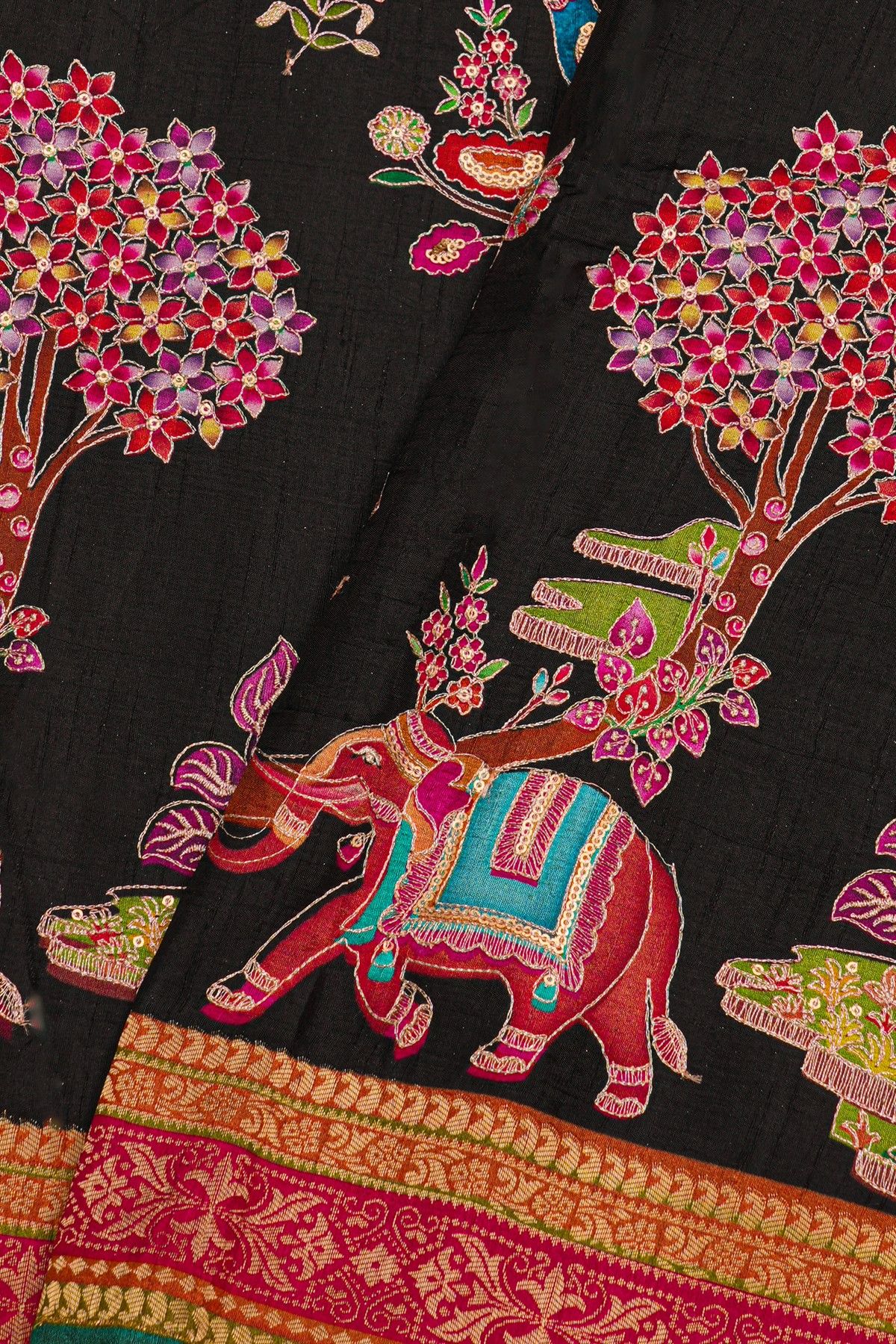 Banarasi Silk Black Saree
