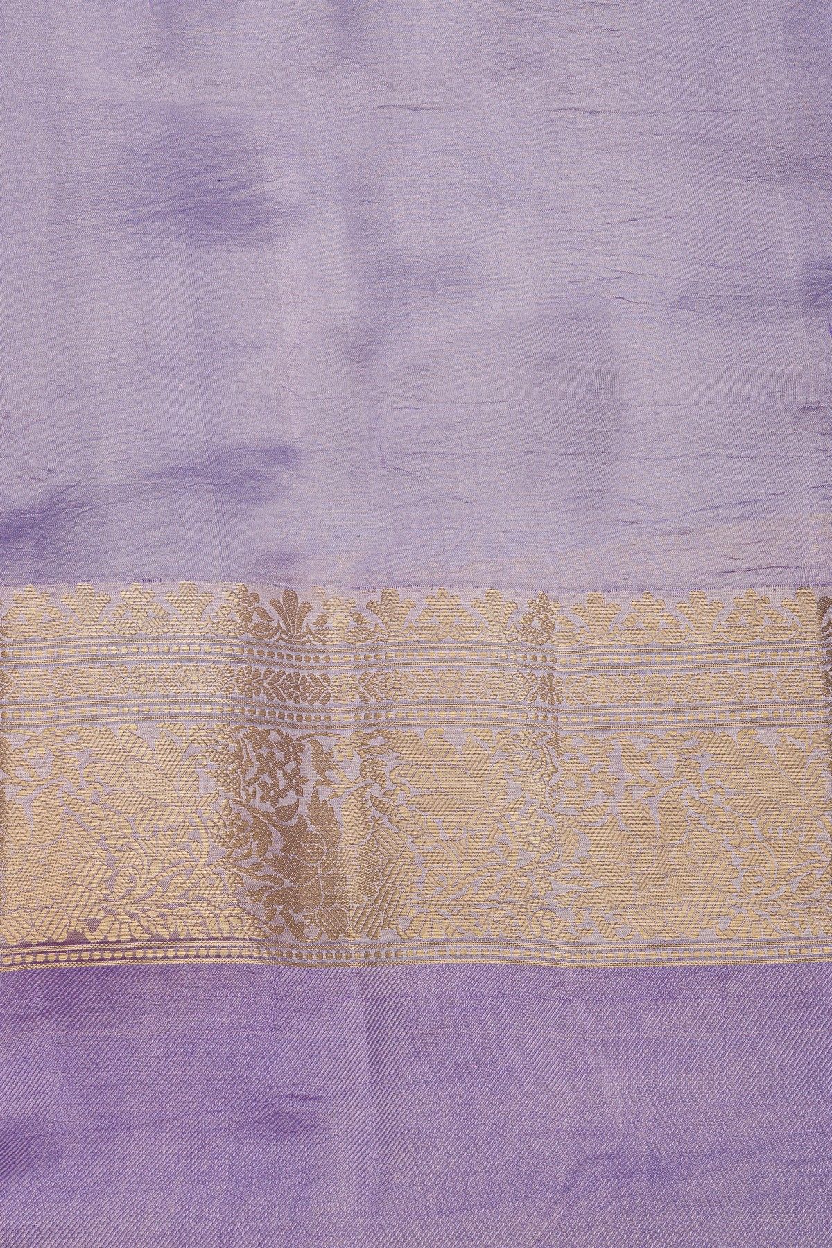 Fancy Organza Royal Blue Saree With Checks And Buttis Body And Self Florals And Leaves Border