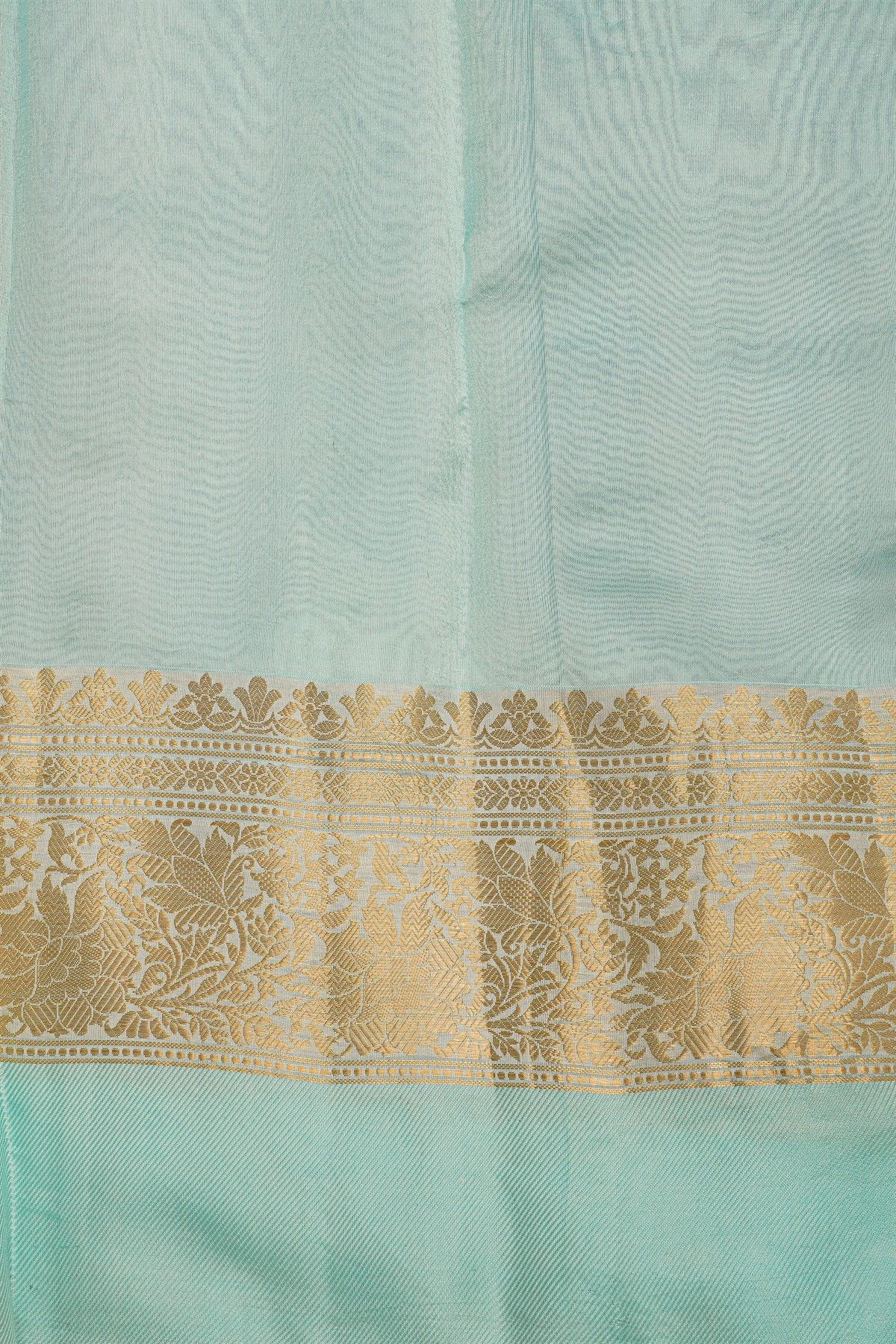 Fancy Organza Royal Blue Saree With Checks And Florals Body And Contrast Florals And Leaves Border
