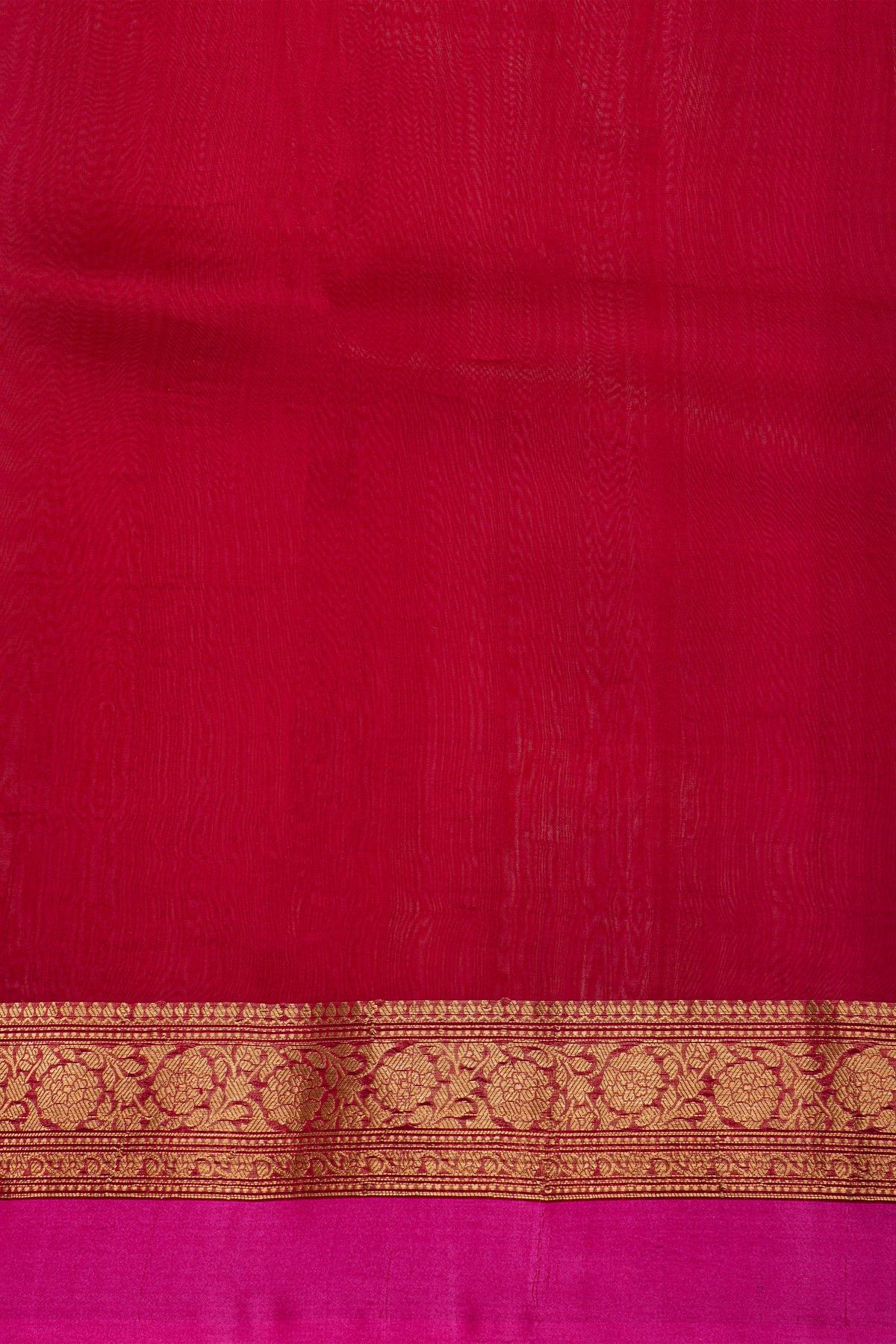 Fancy Organza Royal Blue Saree With Florals And Leaves Body And Contrast Florals And Leaves Jaal Border