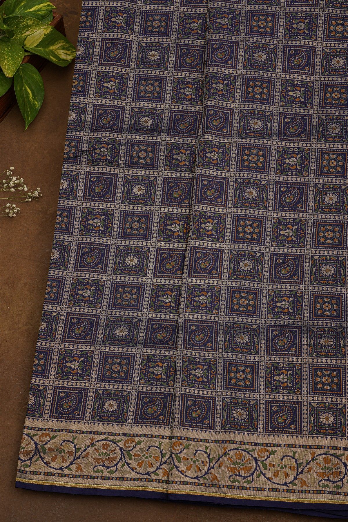 Banarasi Silk Navy Blue Saree
