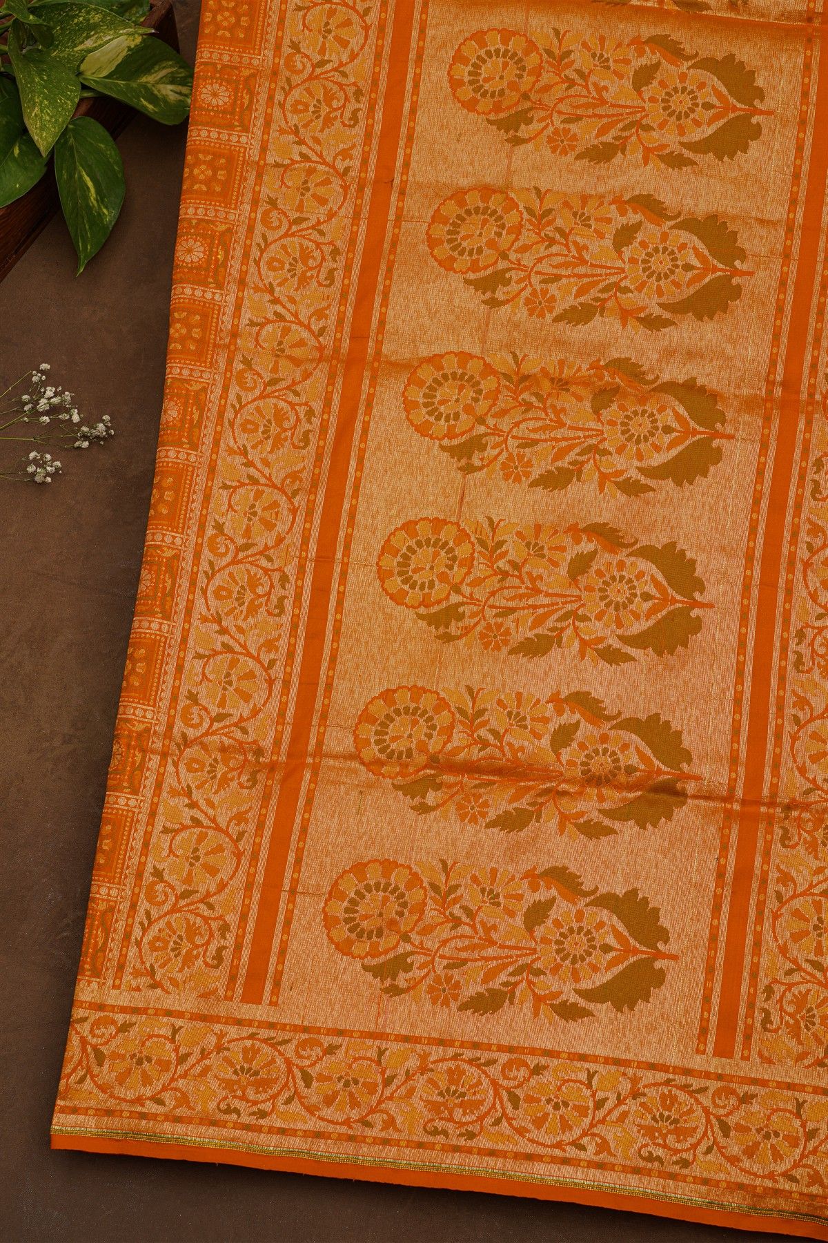 Banarasi Silk Orange Saree