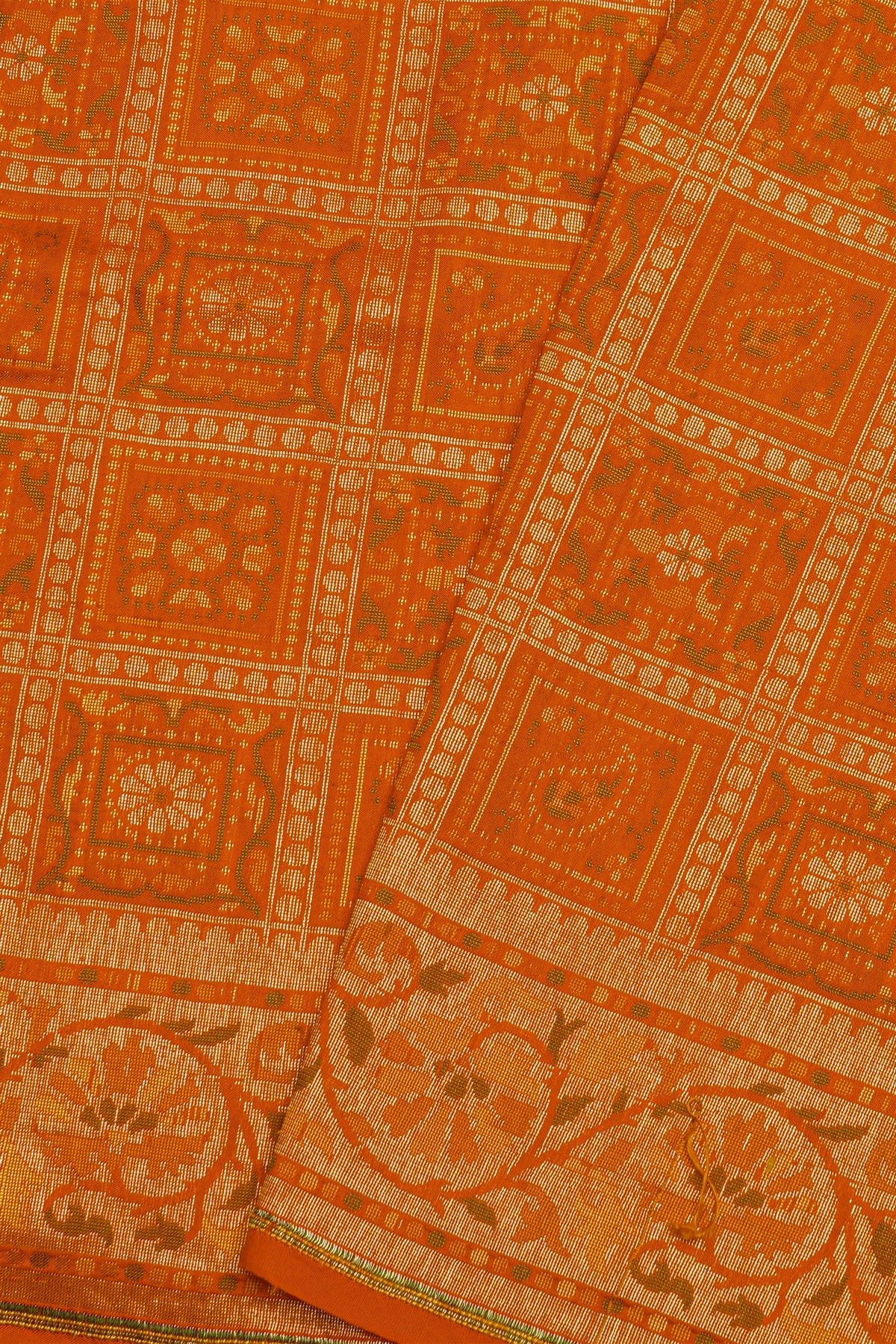 Banarasi Silk Orange Saree