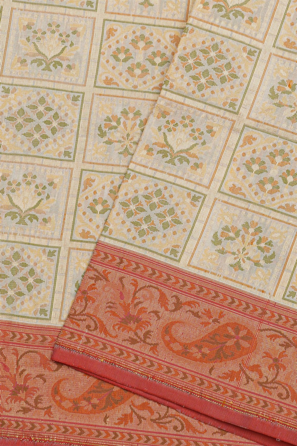 Banarasi Silk Off White Saree