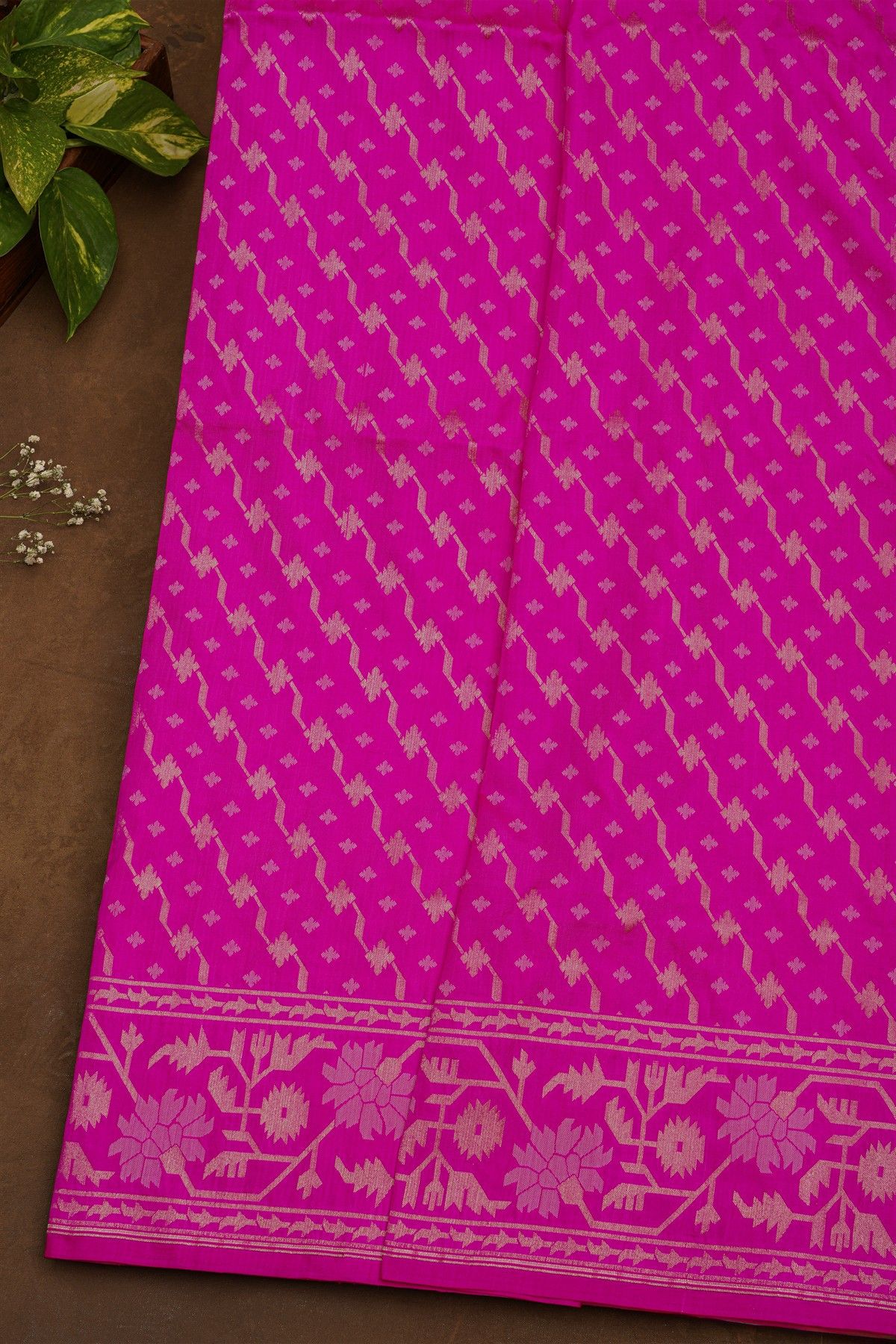 Banarasi Silk Magenta Saree
