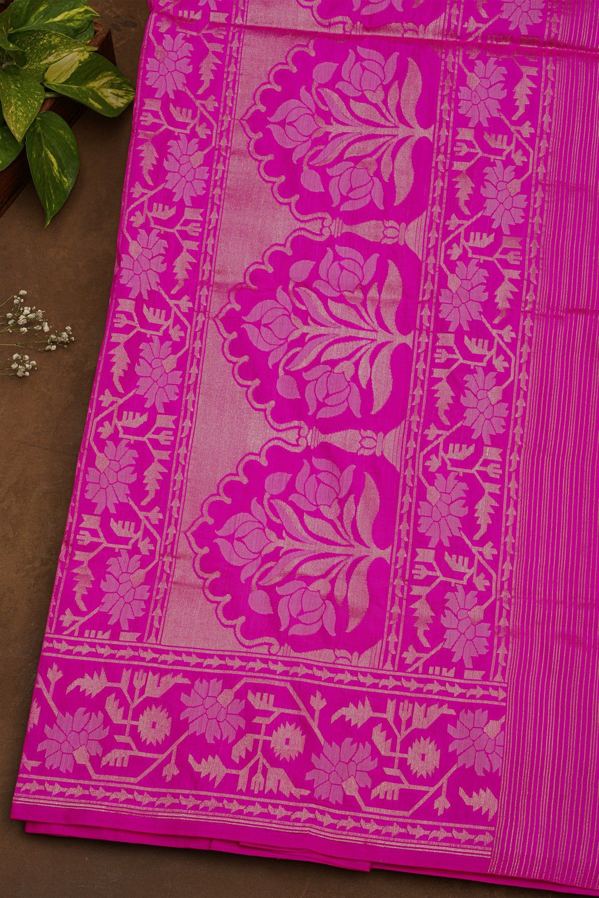 Banarasi Silk Magenta Saree
