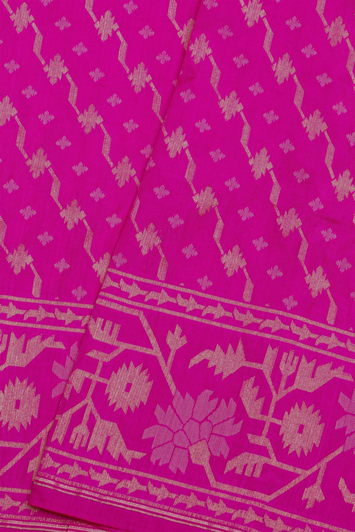Banarasi Silk Magenta Saree